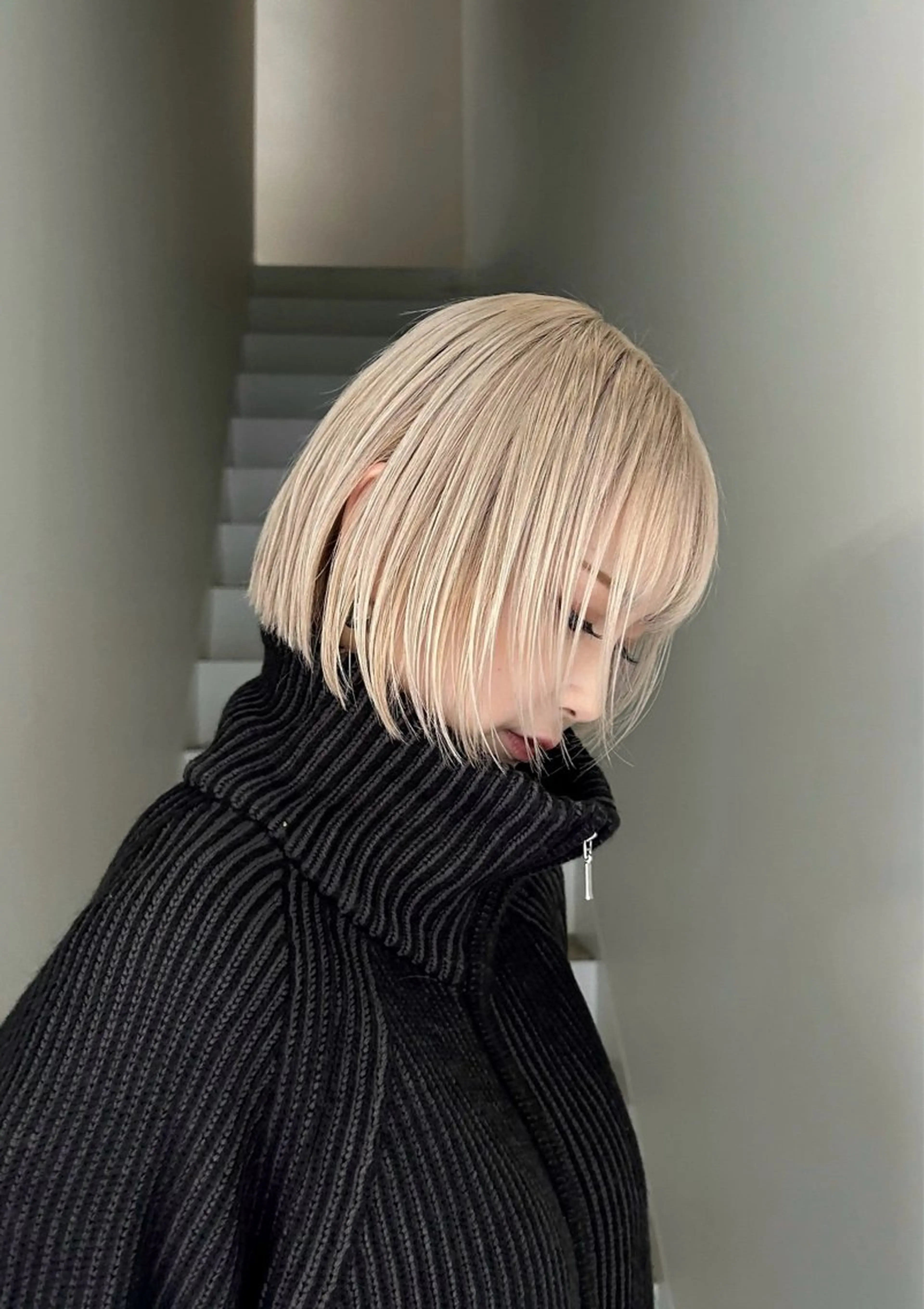 ミディアム カット 松原 朱里のヘアスタイル