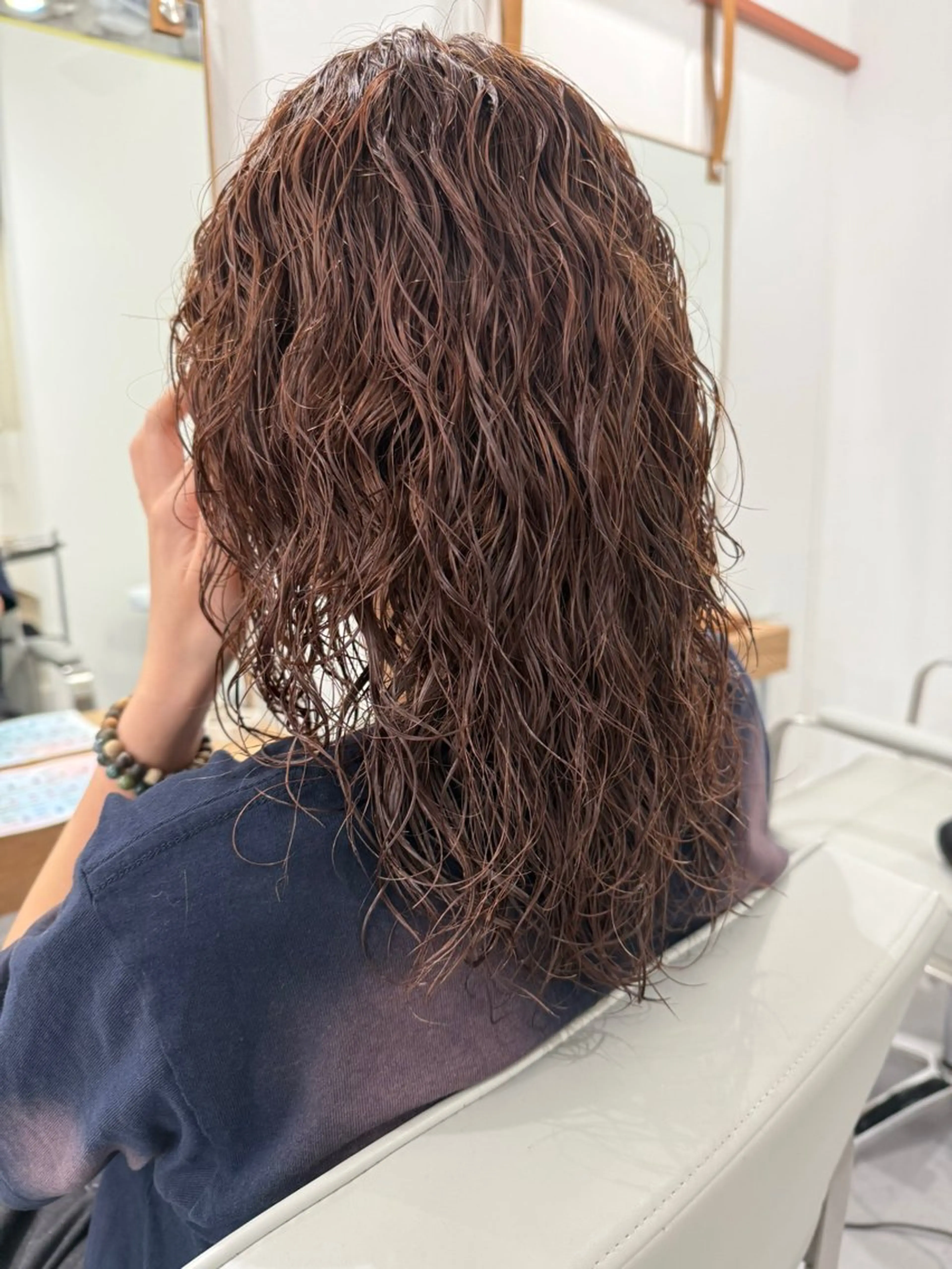 ミディアム パーマ ミディアムパーマ カット パーマ レイヤーカット/ 春日井/鵜飼元喜のヘアスタイル