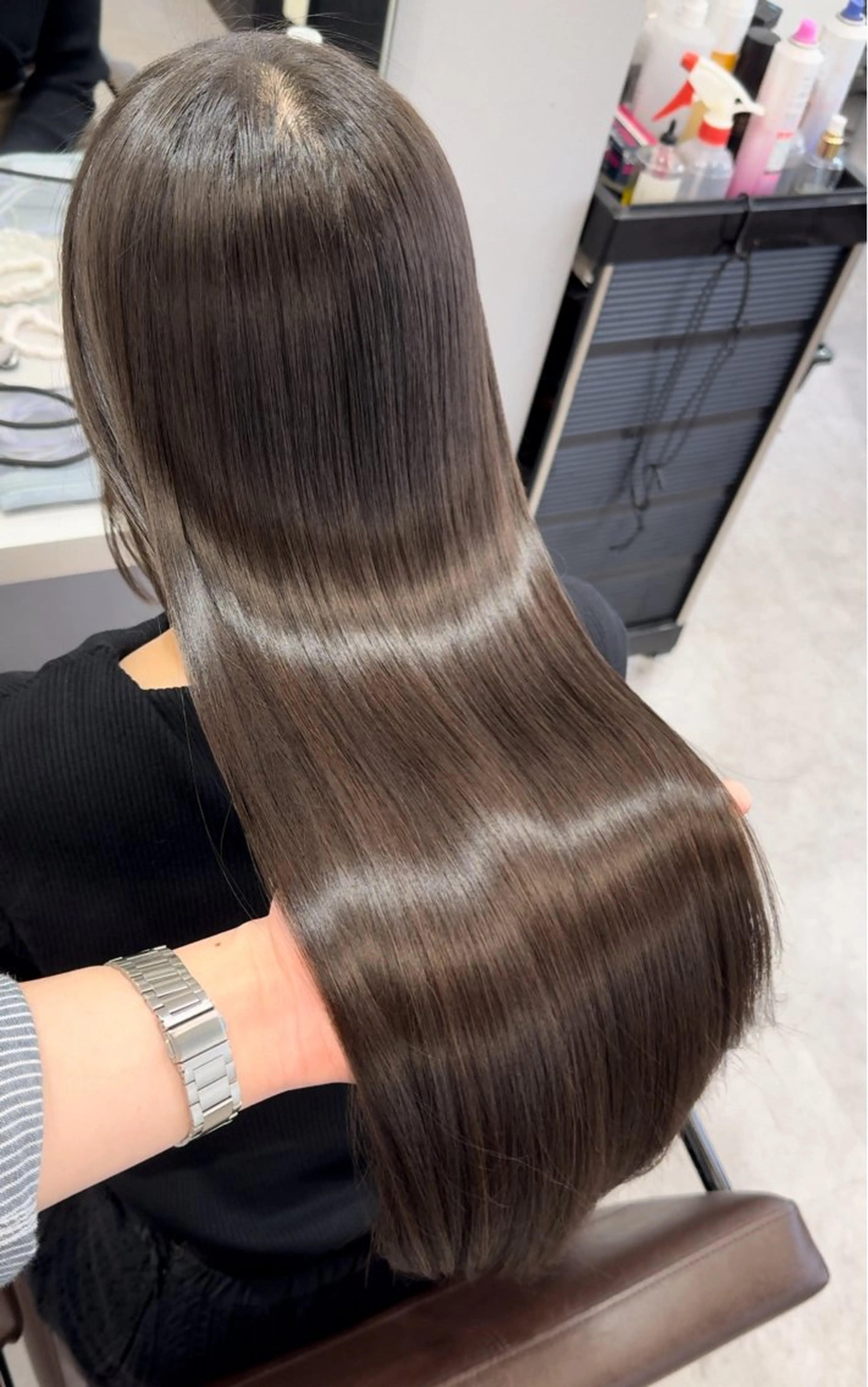 ロング ケアカラー 髪質改善 縮毛矯正 トリートメント 酸性ストレート カット ヘアカラー 縮毛矯正 トリートメント 髪質改善×縮毛矯正 Core 片山健太のヘアスタイル