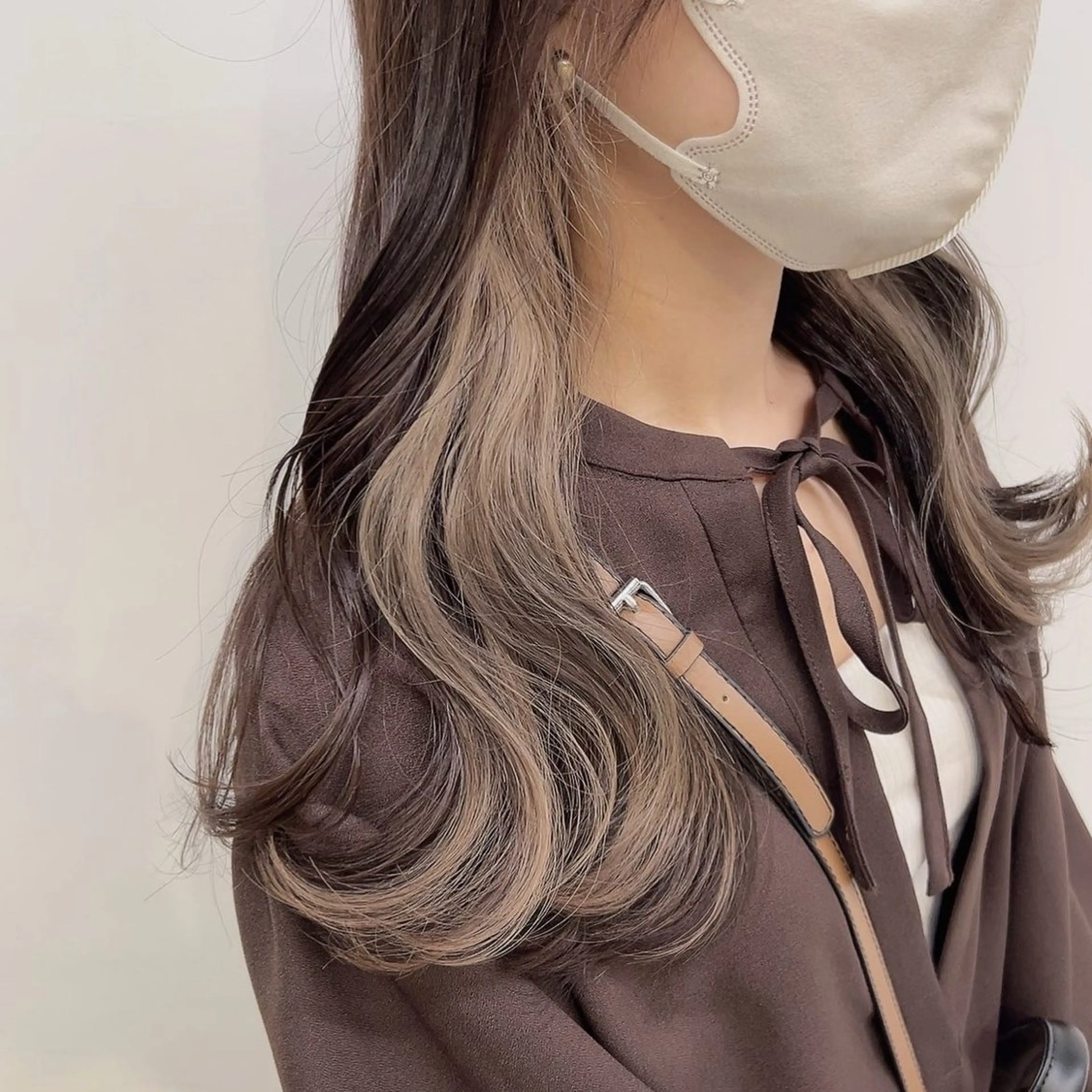 ミディアム カラー ヘアカラー トリートメント ヘッドスパ 🥞ベージュ系カラー 【すずきりほ】🥞のヘアスタイル