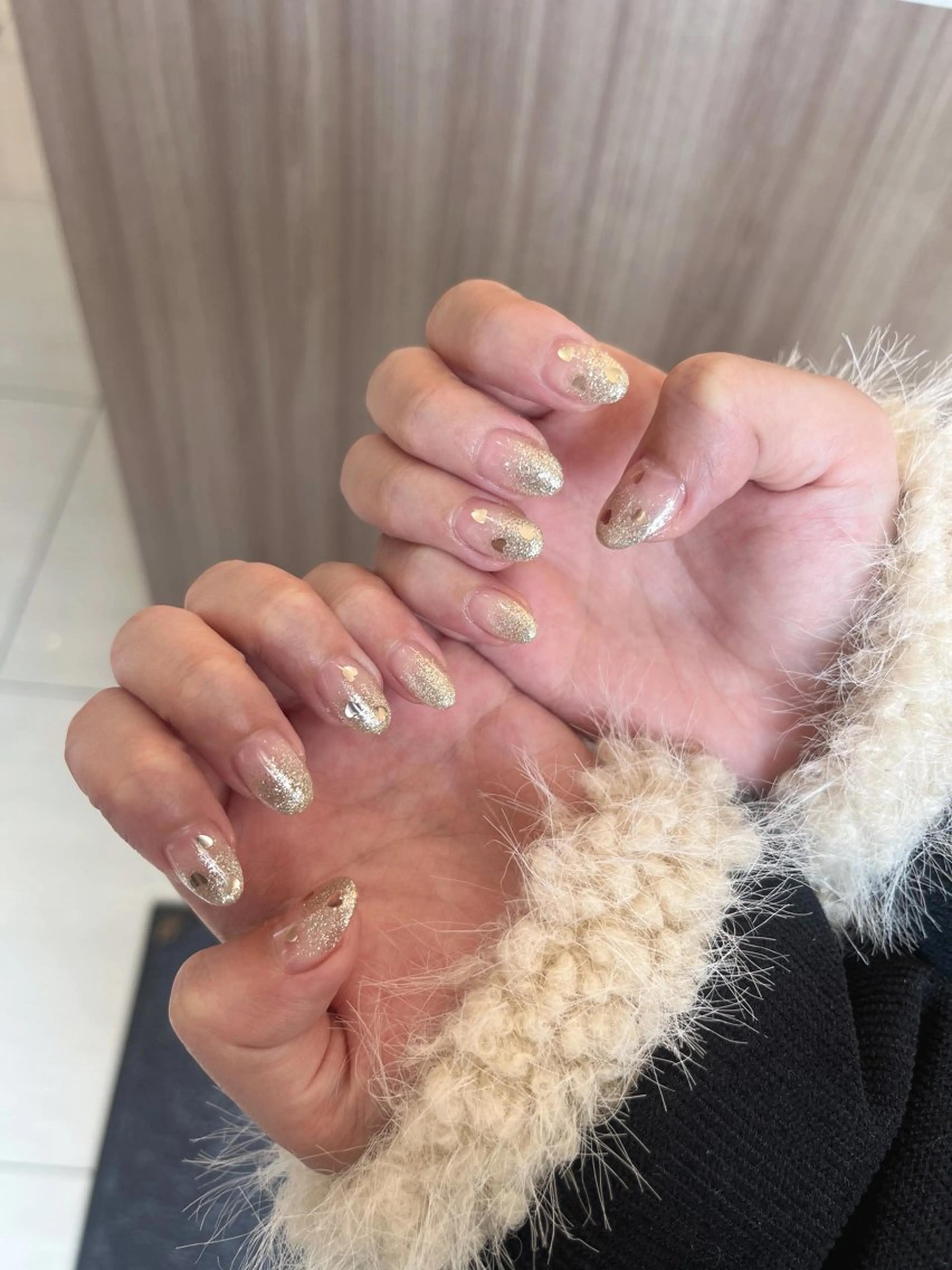 ネイル グラデーション ハート ラメ(グリッター) ラメグラデーション arl nail💅yuriのネイルデザイン