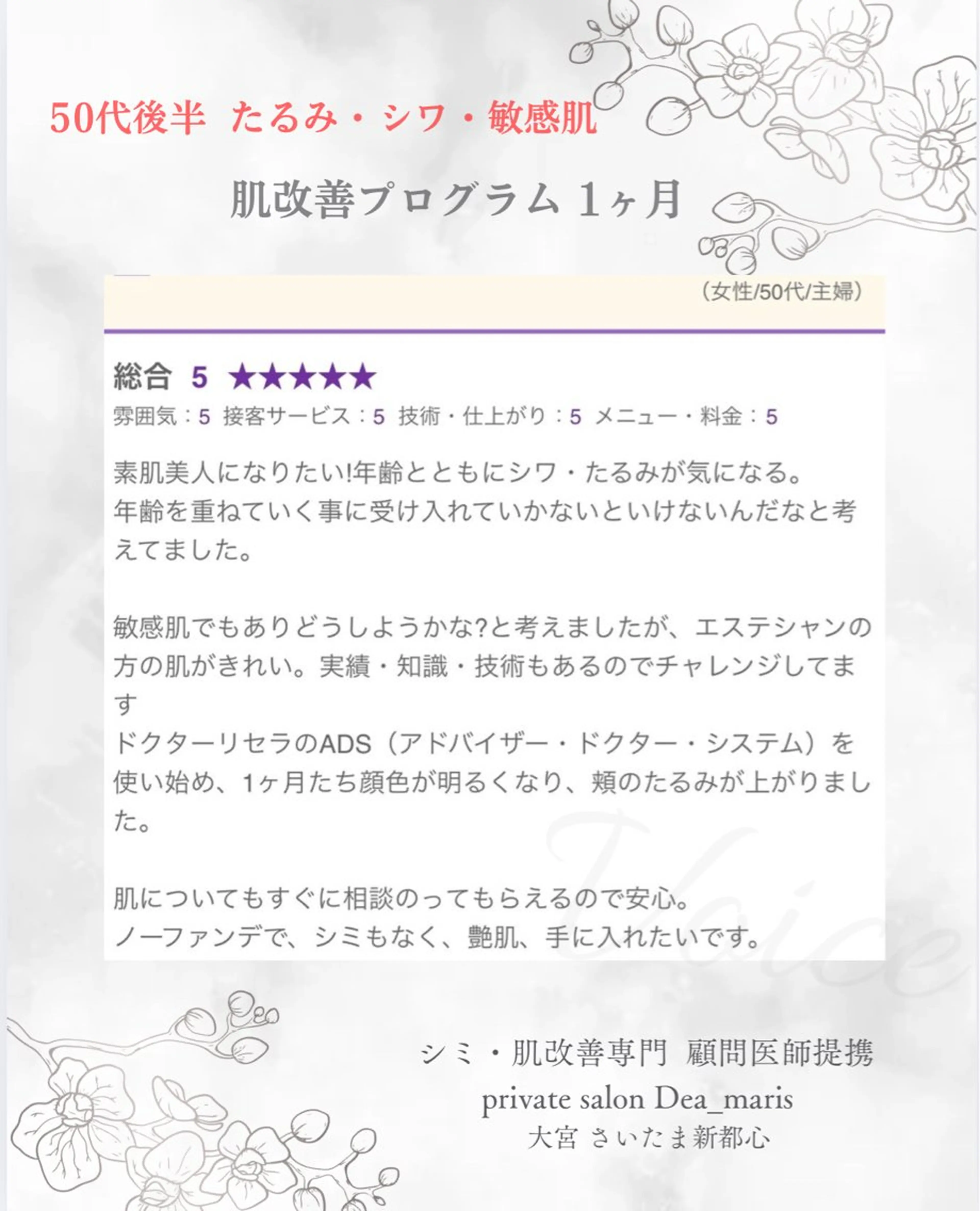 private salon  Dea_maris シュガーリング＆パーソナルボディケア所属・シミ改善・韓国肌管理 ボディメイク痩身のその他イメージ