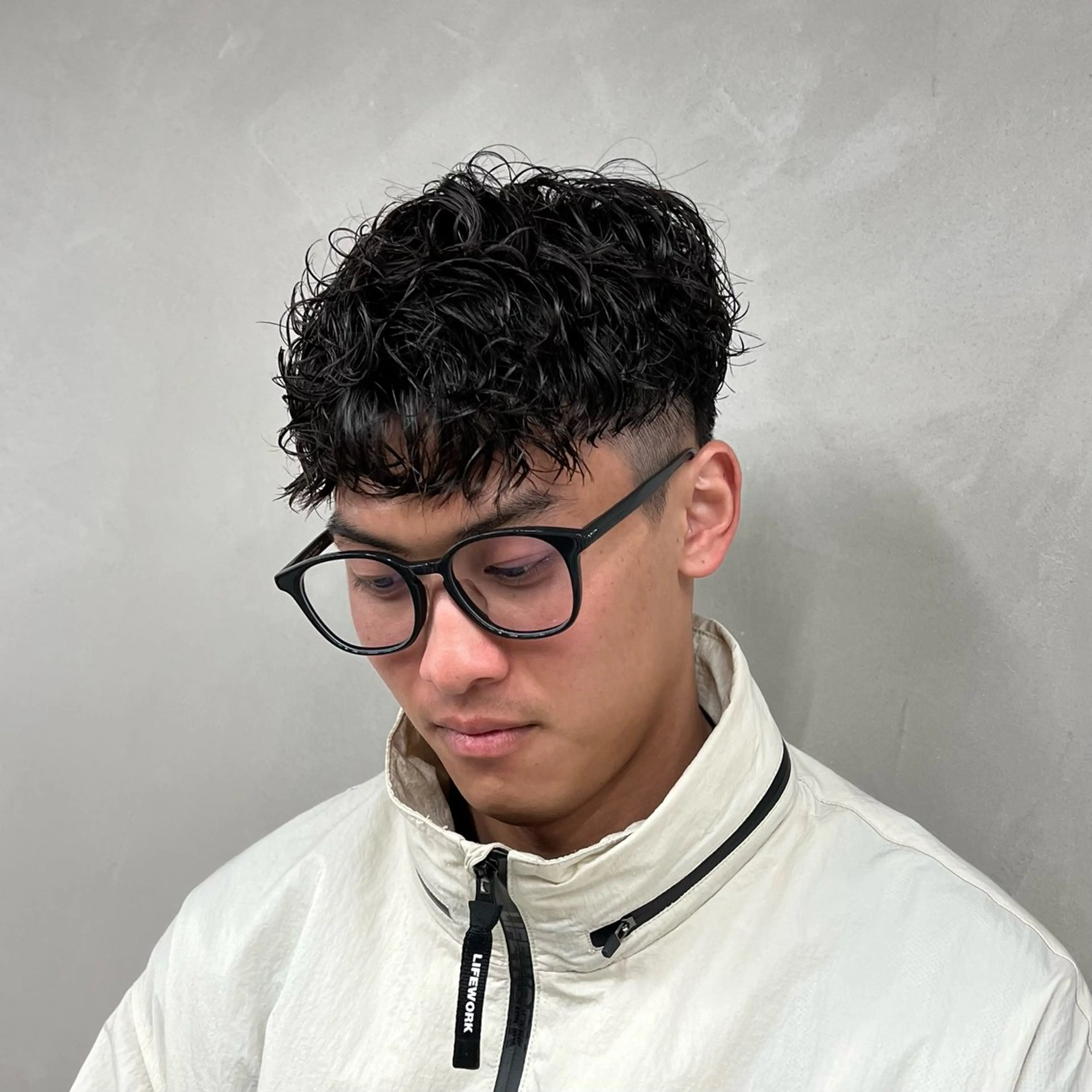 ショート パーマ メンズ カット パーマ メンズパーマ/波巻き 新潟/万代/夏芽🎀のヘアスタイル