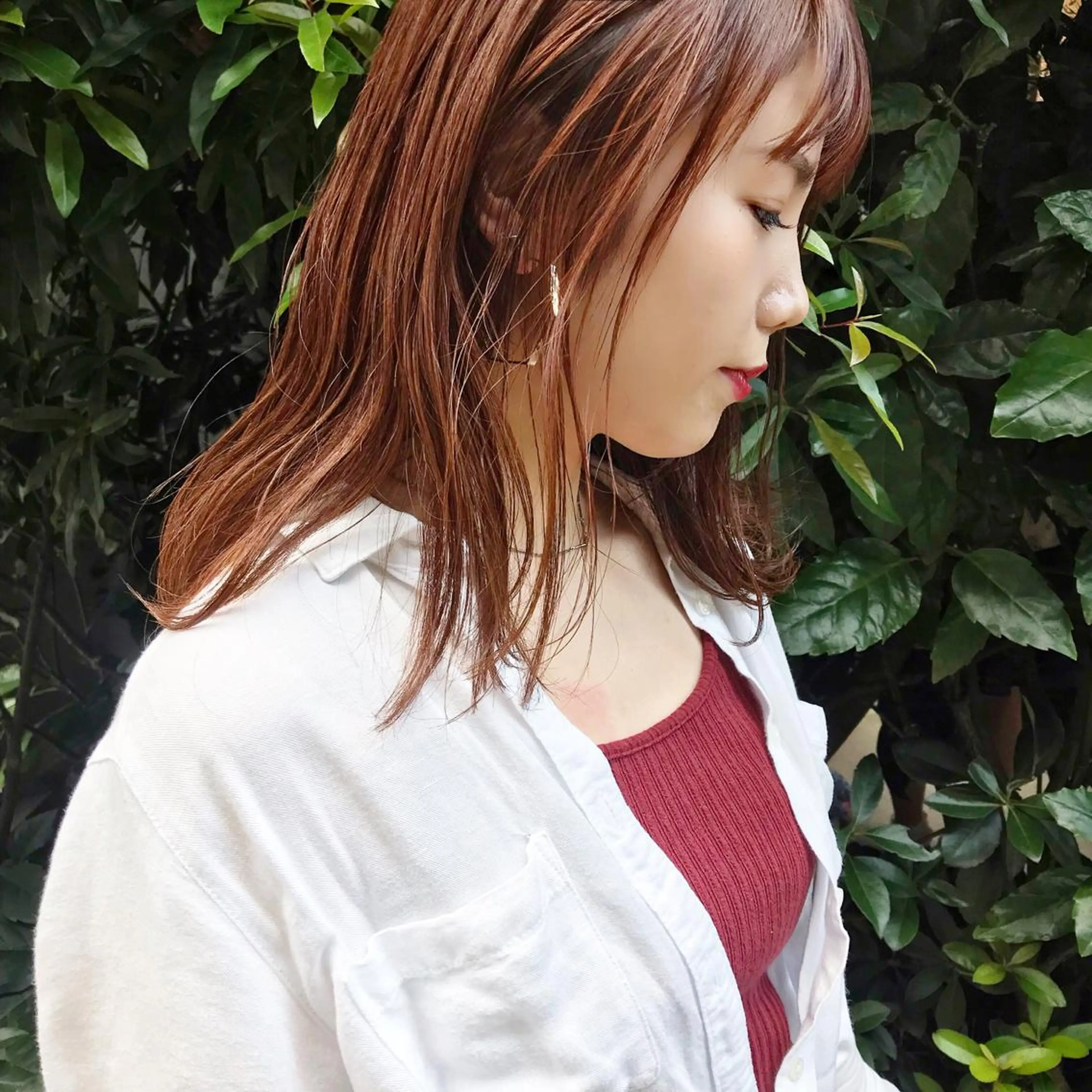 セミロング HARUNA🤍 大人ショートヘアのヘアスタイル