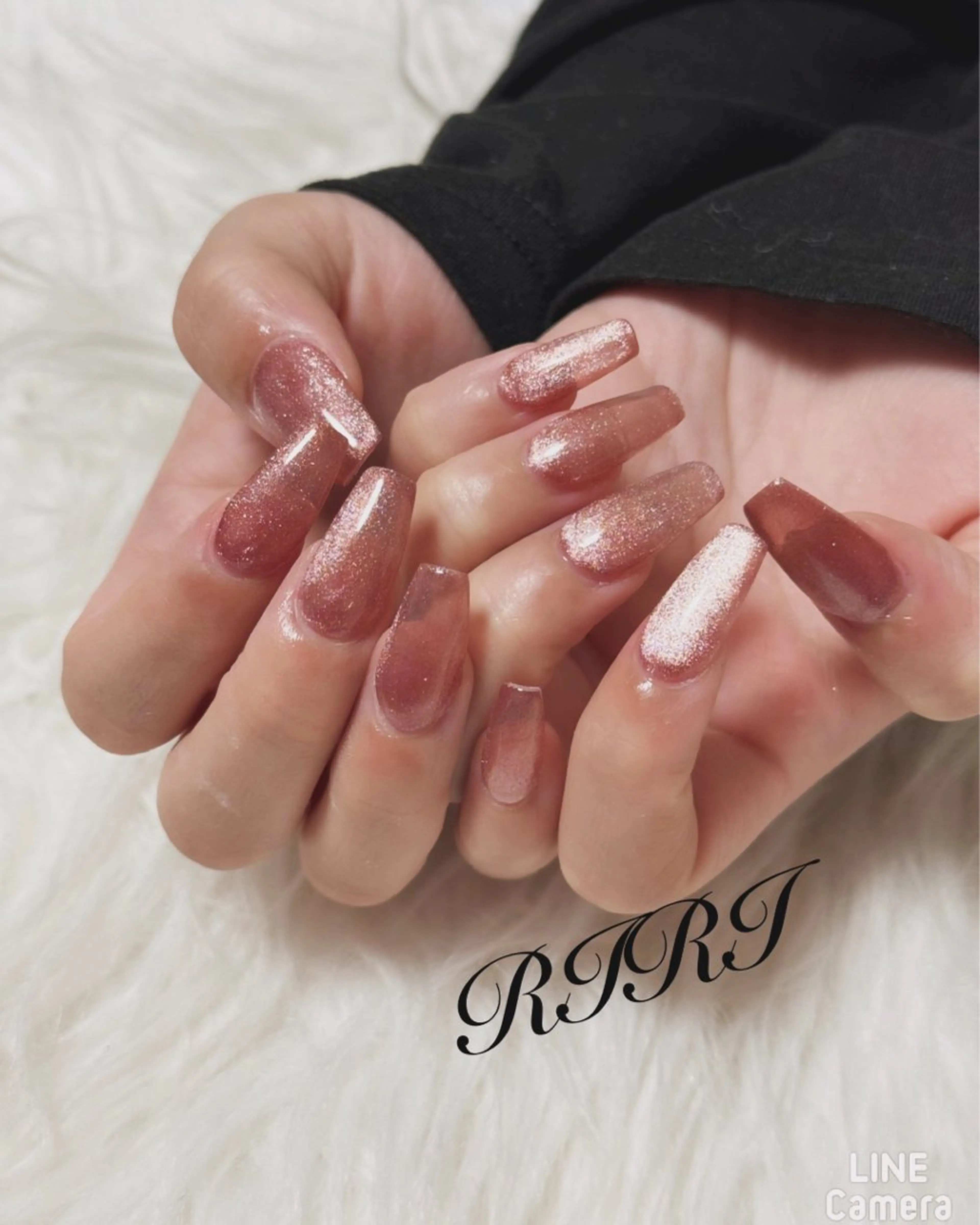 ネイル ジェルネイル ロングネイル マグネットネイル スカルプネイル シンプルネイル ハンドネイル riri オーナーのネイルデザイン