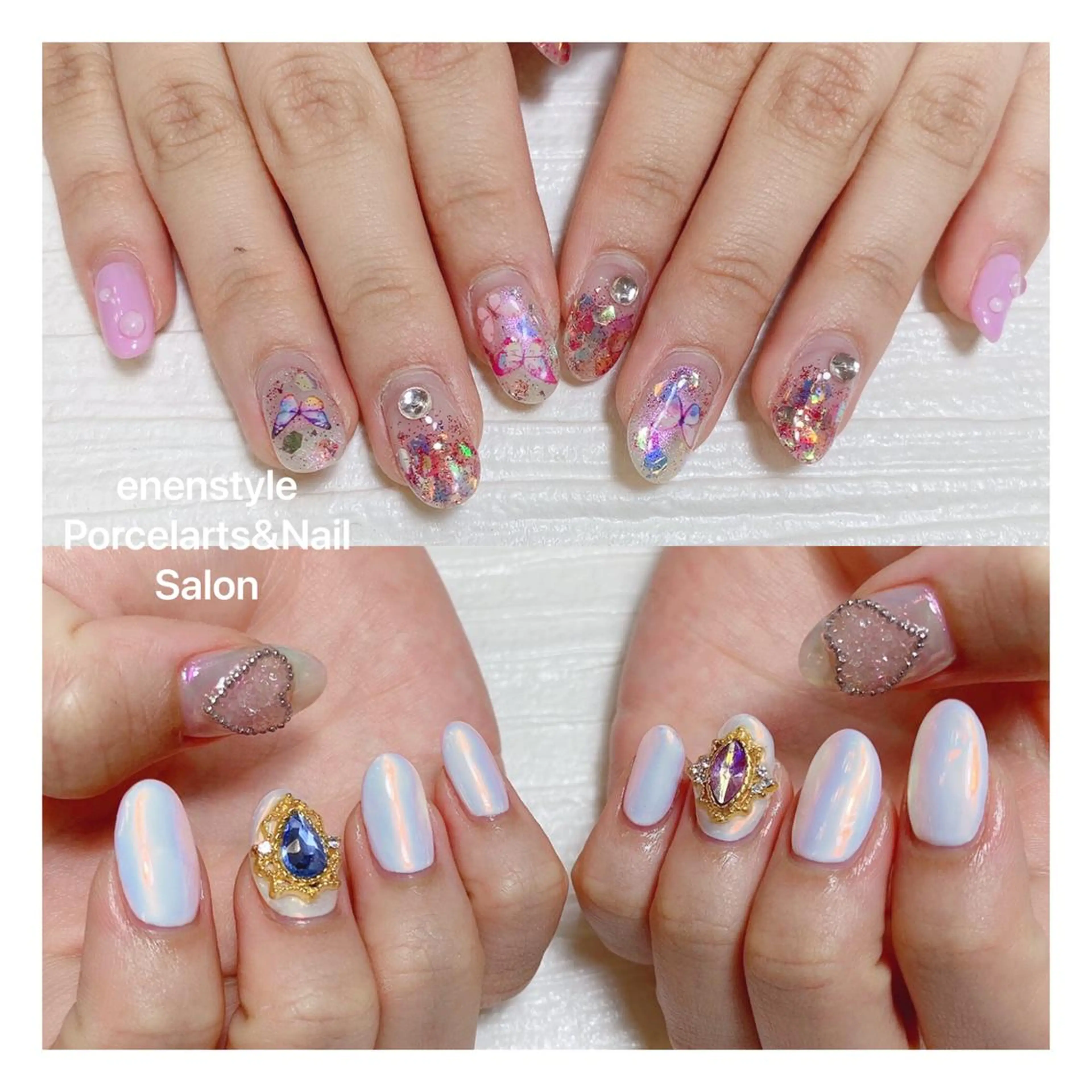 ミディアム ネイル ハンドネイル 👑enen style👑のネイルデザイン