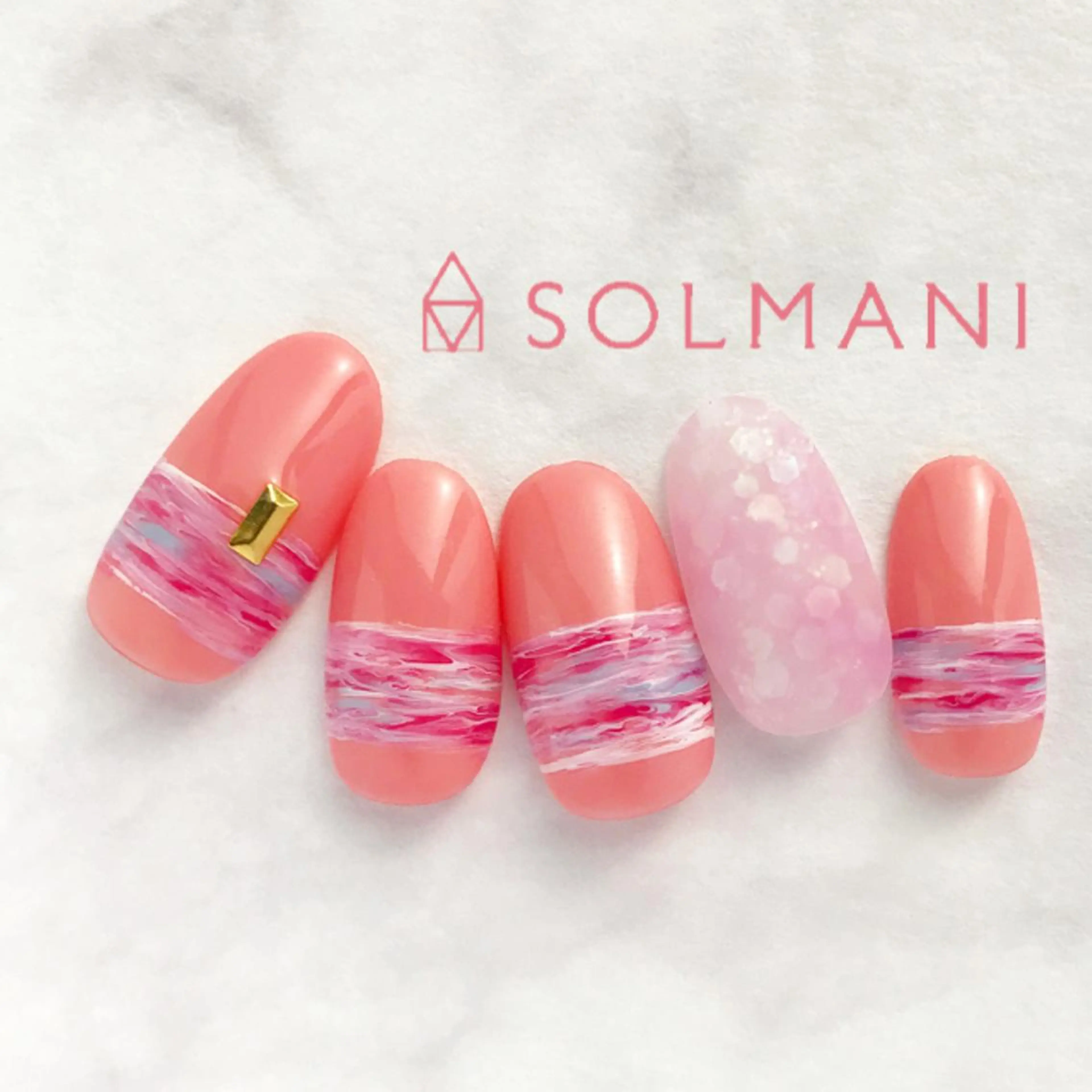 ネイル 冬ネイル SOLMANI 予約担当のネイルデザイン