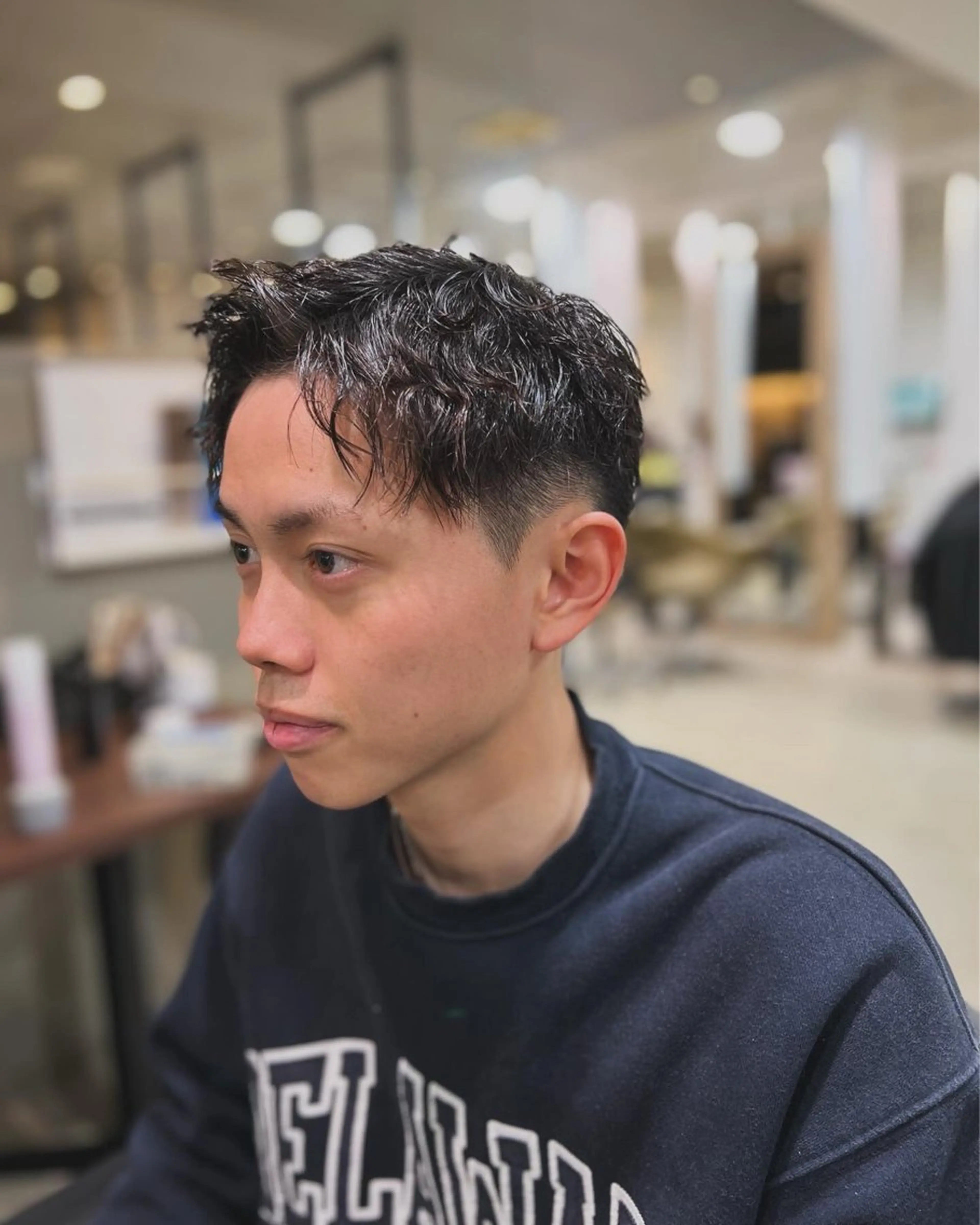 パーマ メンズ メンズパーマ カット パーマ 心斎橋バレイヤージュ 小林勝貴のヘアスタイル