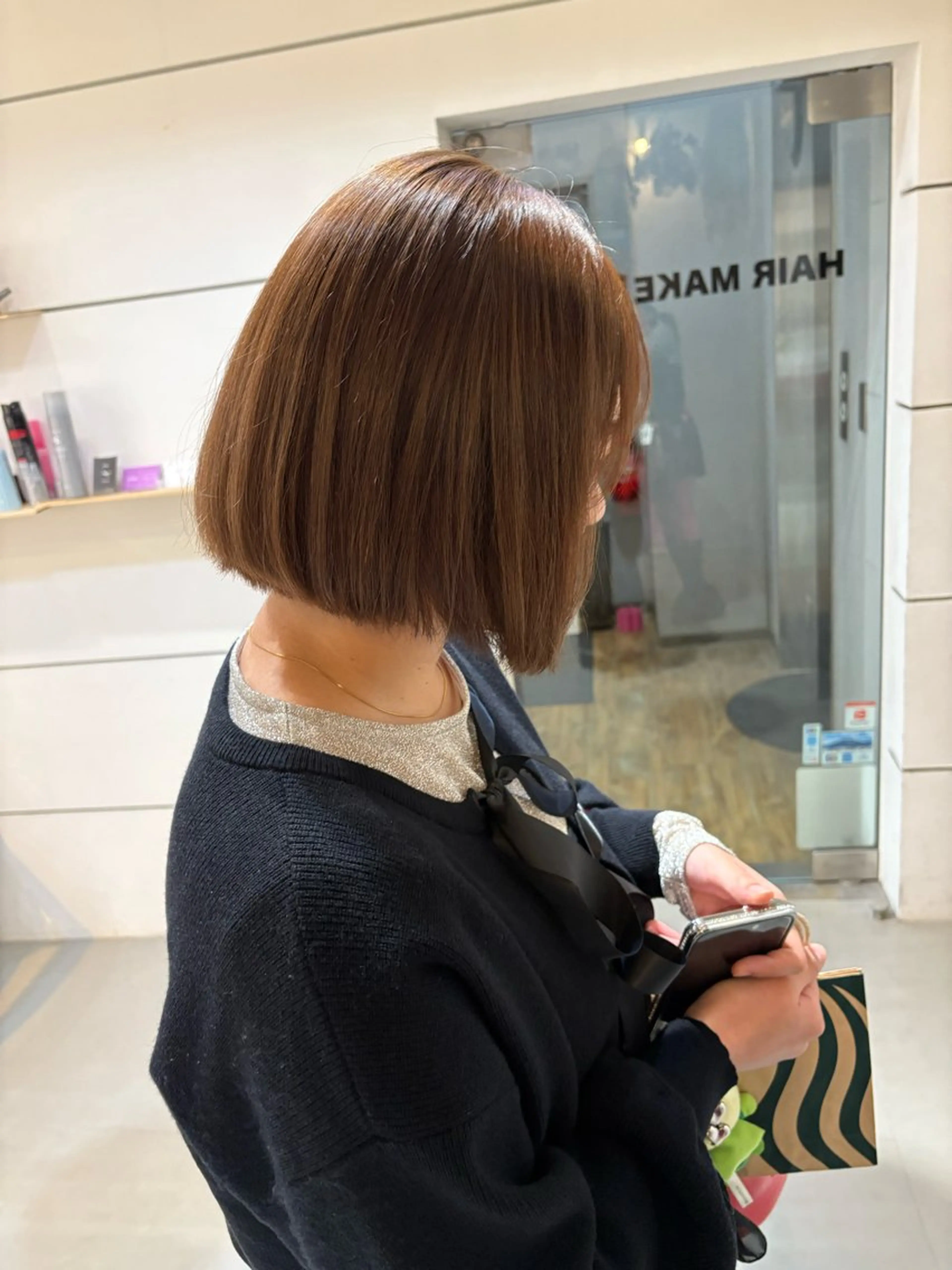 ミディアム ヘアカラー chic  有山 美瑠のヘアスタイル