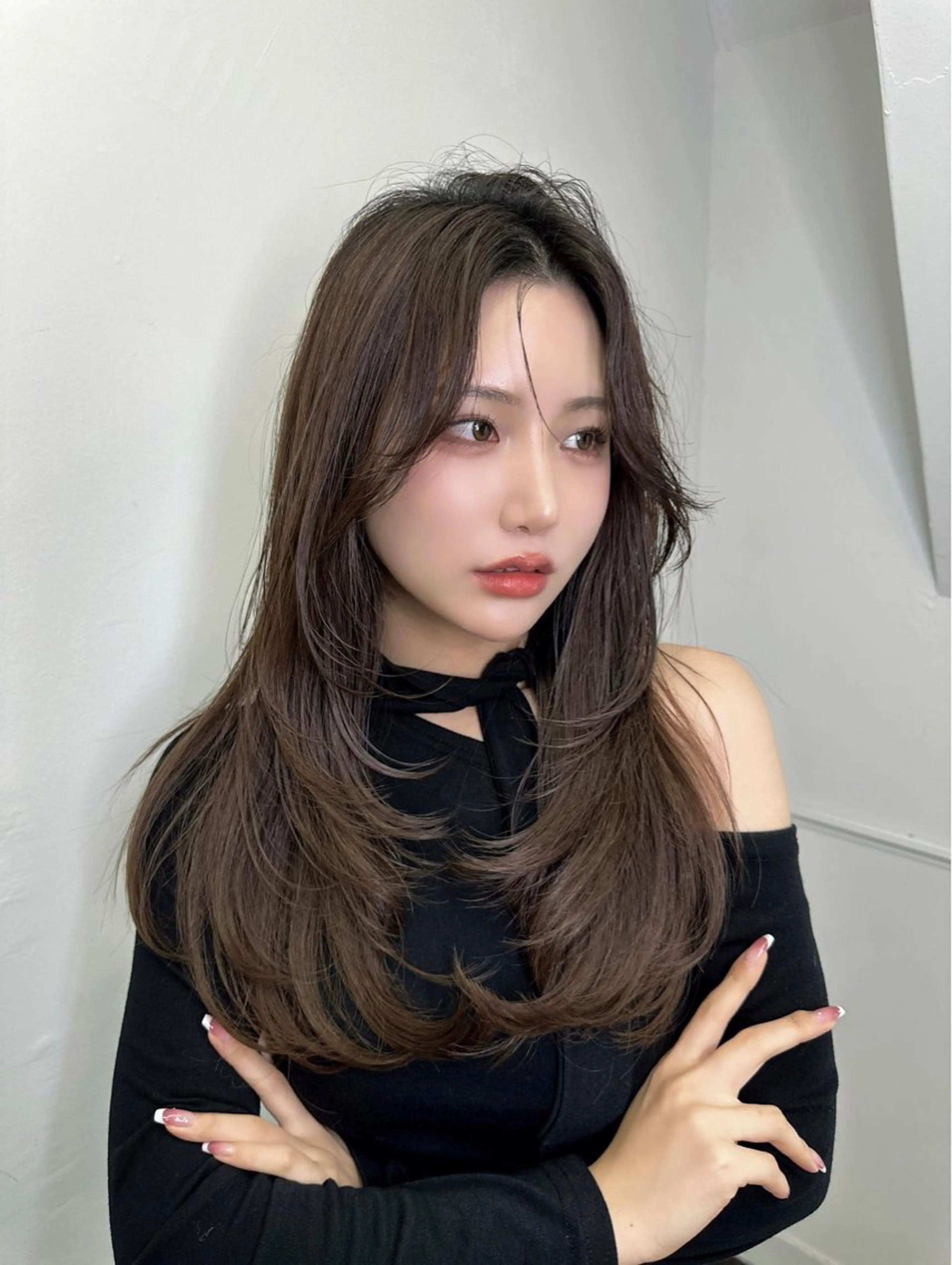 ロング カラー レイヤーカット カット ヘアカラー トリートメント ワンホンヘア ケラチン/Kaitoのヘアスタイル