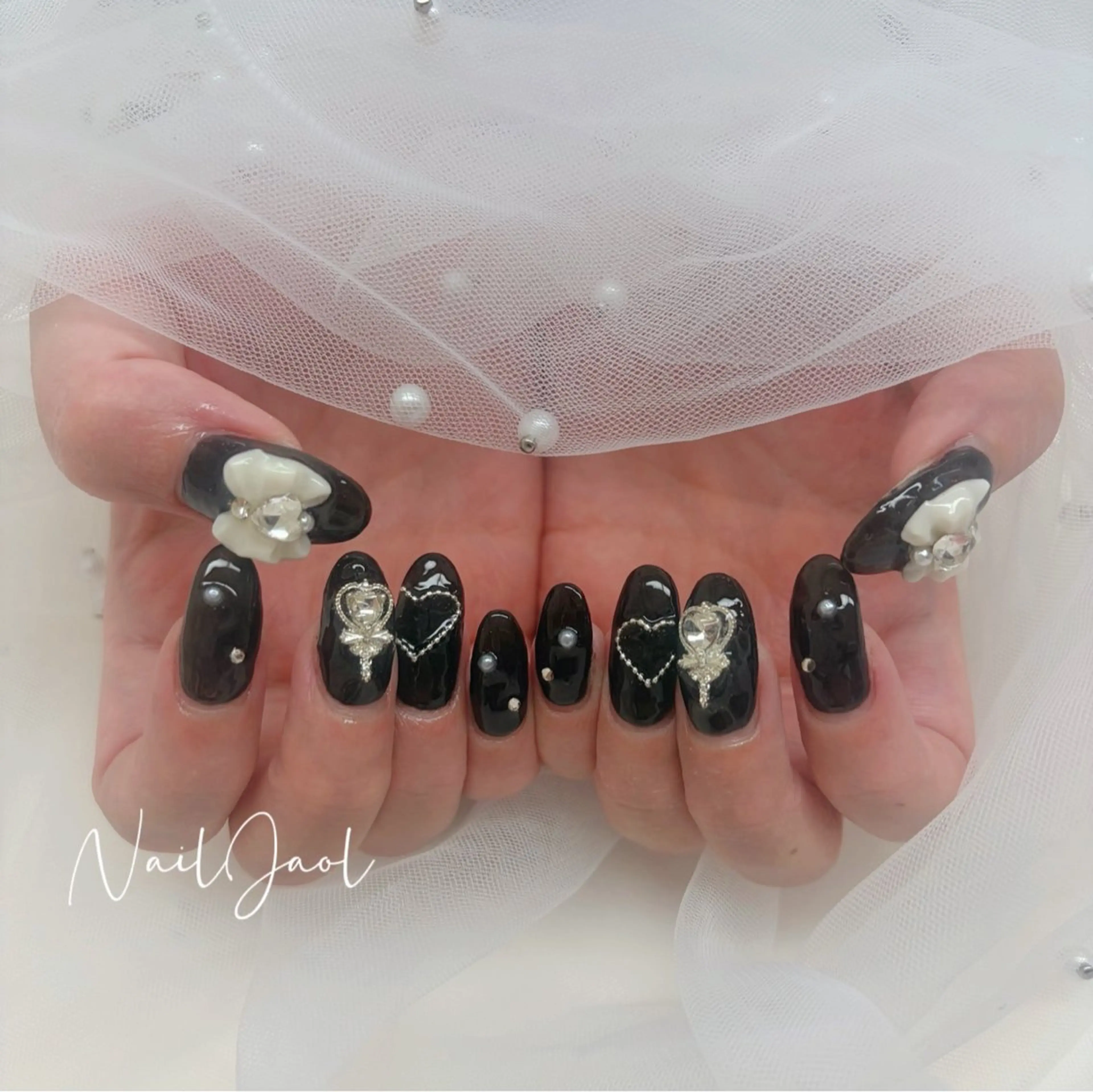 ミディアム 韓国風ヘア ハンドネイル nail jaol池袋店所属・ネイルJaol 池袋のネイルデザイン