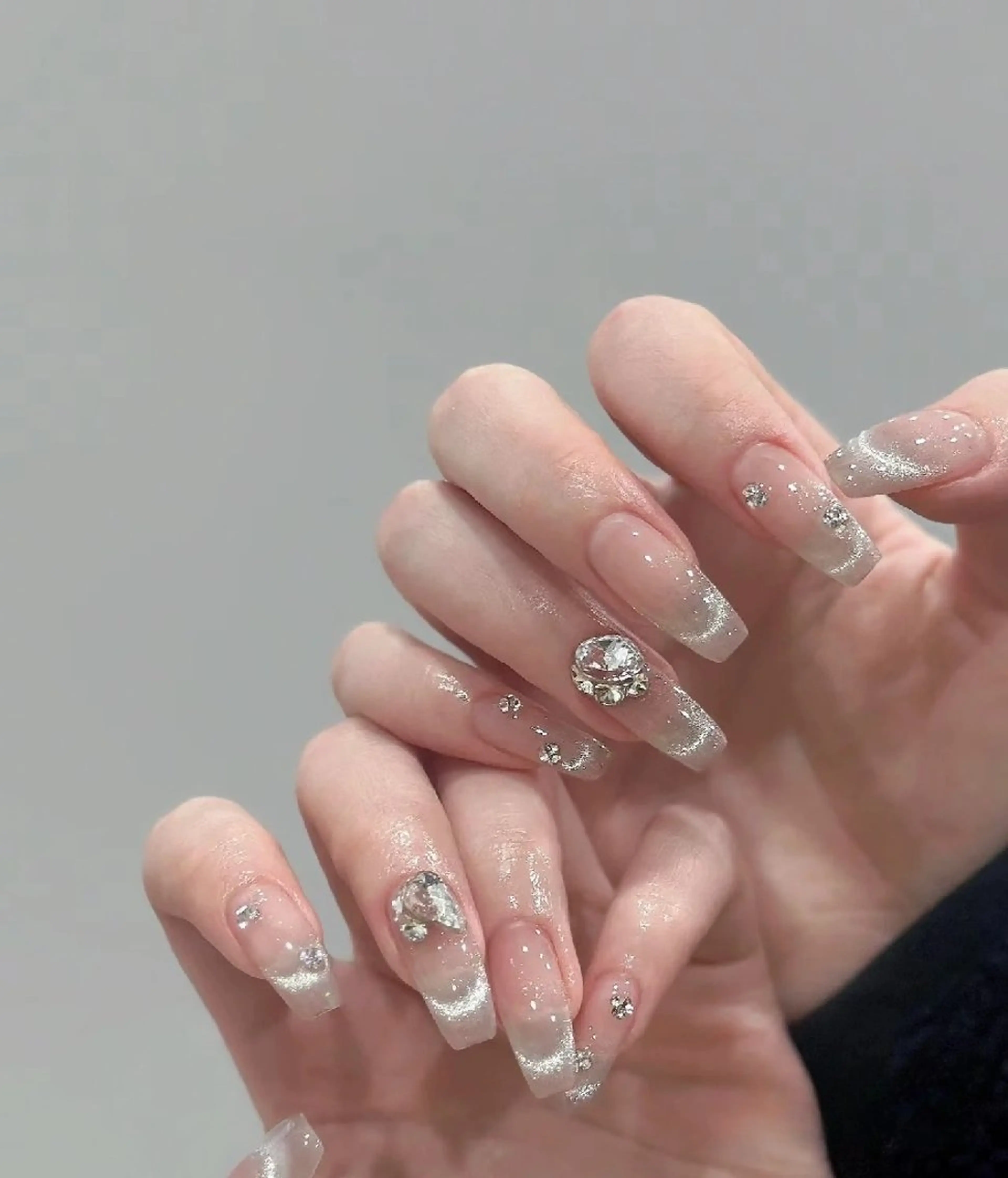 ネイル ネイリストゆか💅 長さだし、深爪矯正のネイルデザイン