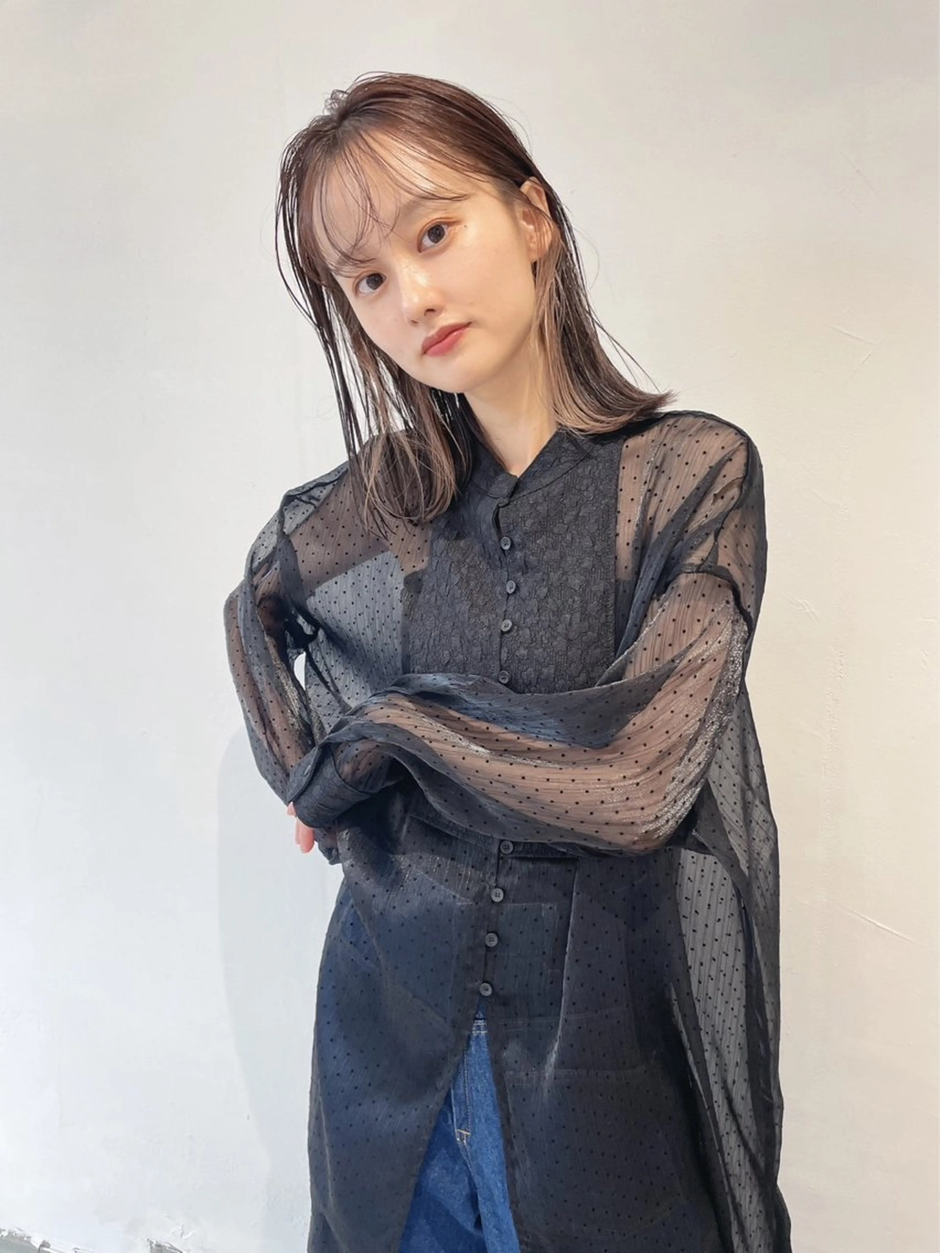 ミディアム カラー あ あのヘアスタイル