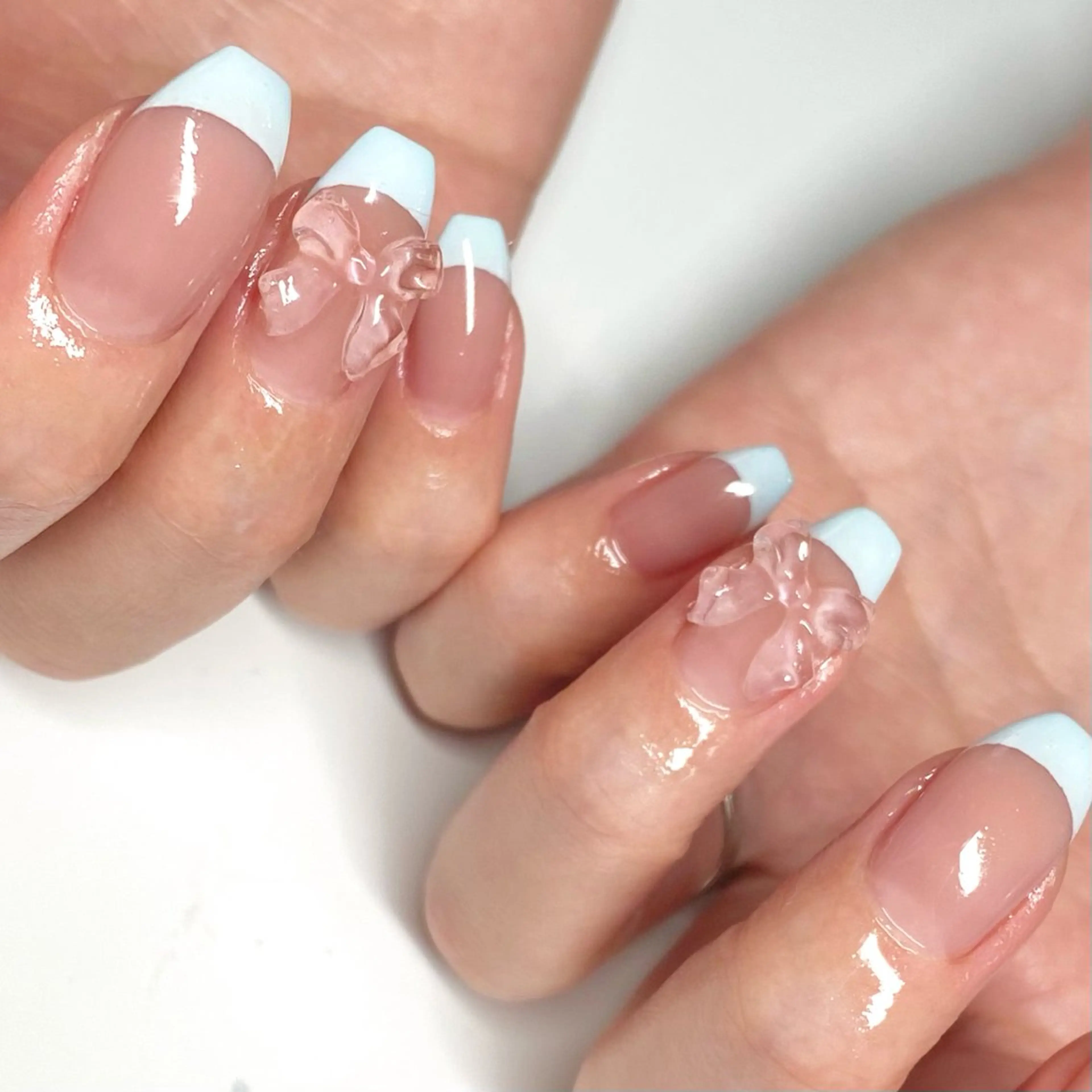 ネイル フレンチネイル nailsalon&U新松戸店所属・&U新松戸 スカルプ パラジェルフィルインのネイルデザイン