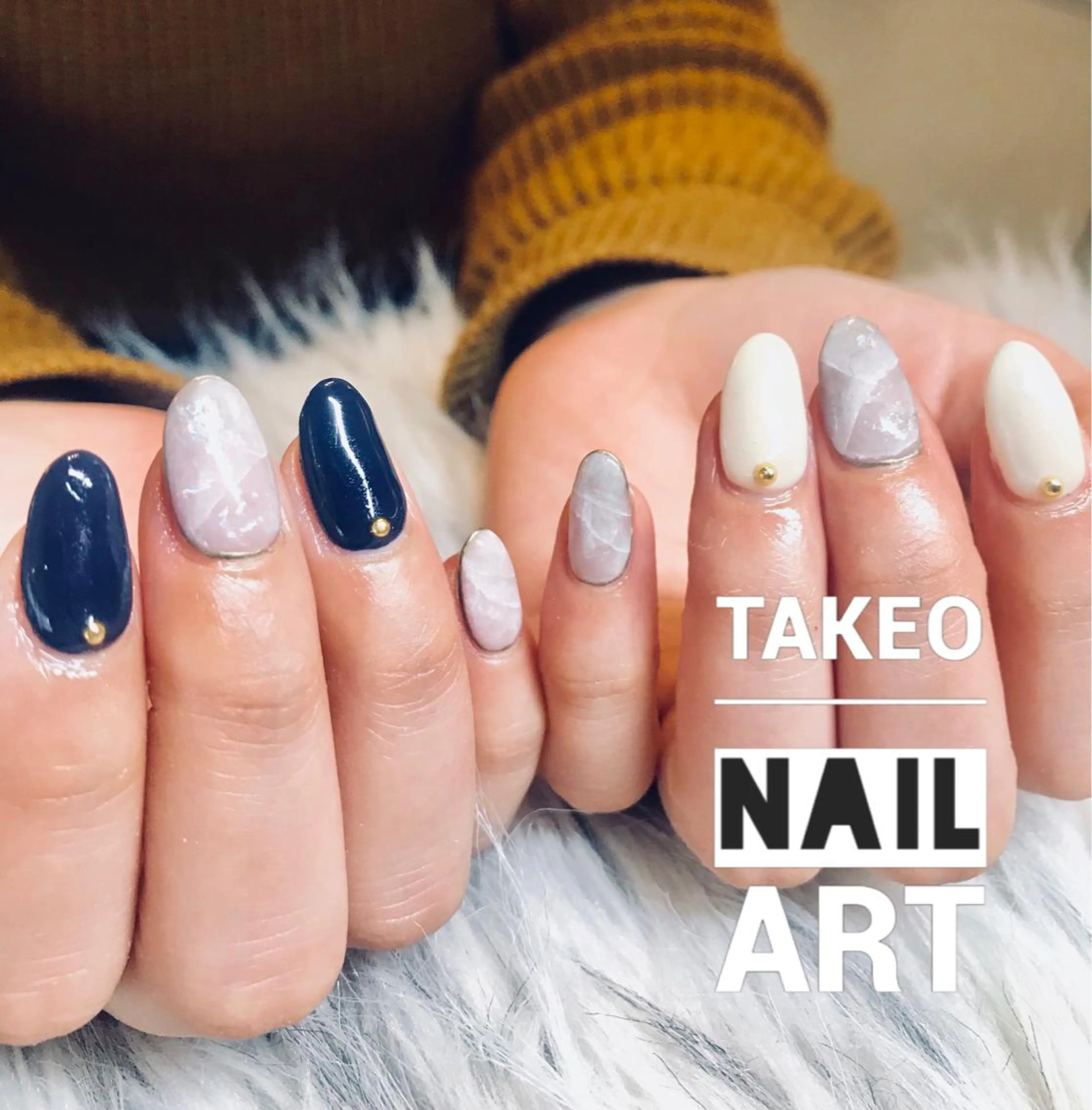 ミディアム ネイル ハンドネイル ハンドケア nail&eye Aoのマツエク・マツパデザイン