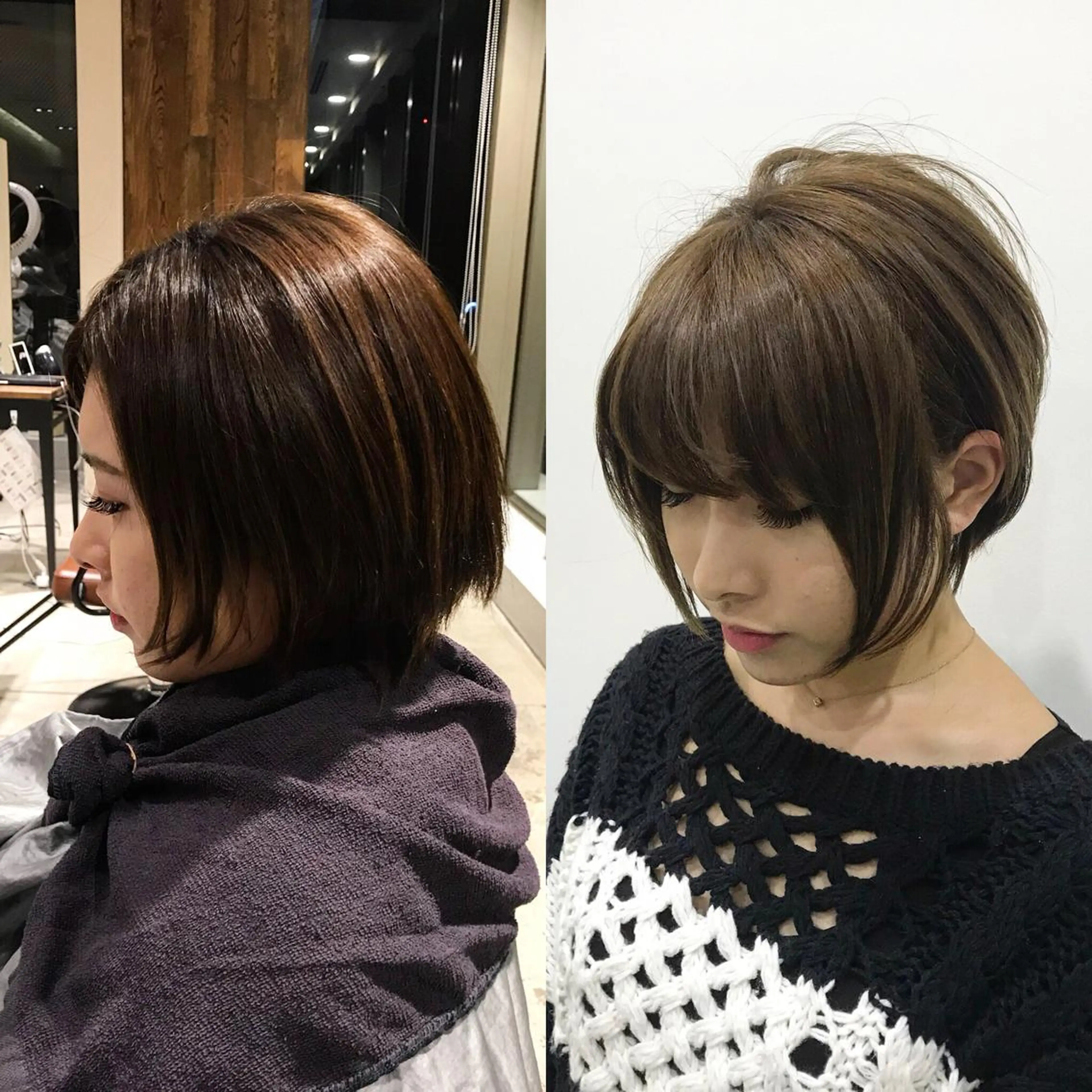 ショート 武田涼レイヤーカット 髪質改善×縮毛矯正のヘアスタイル