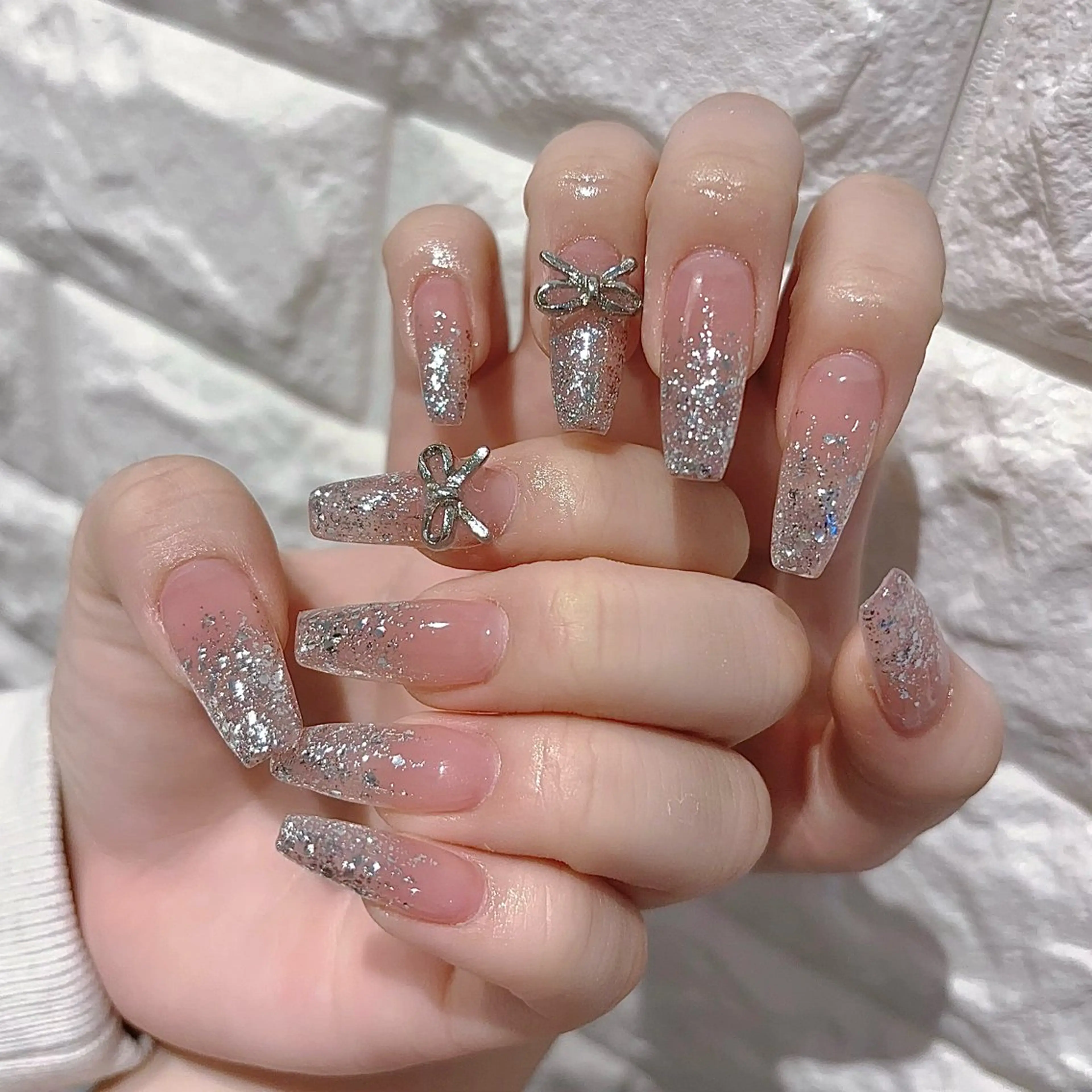 ネイル 🎀erika 長さだし💗モチ最高のネイルデザイン