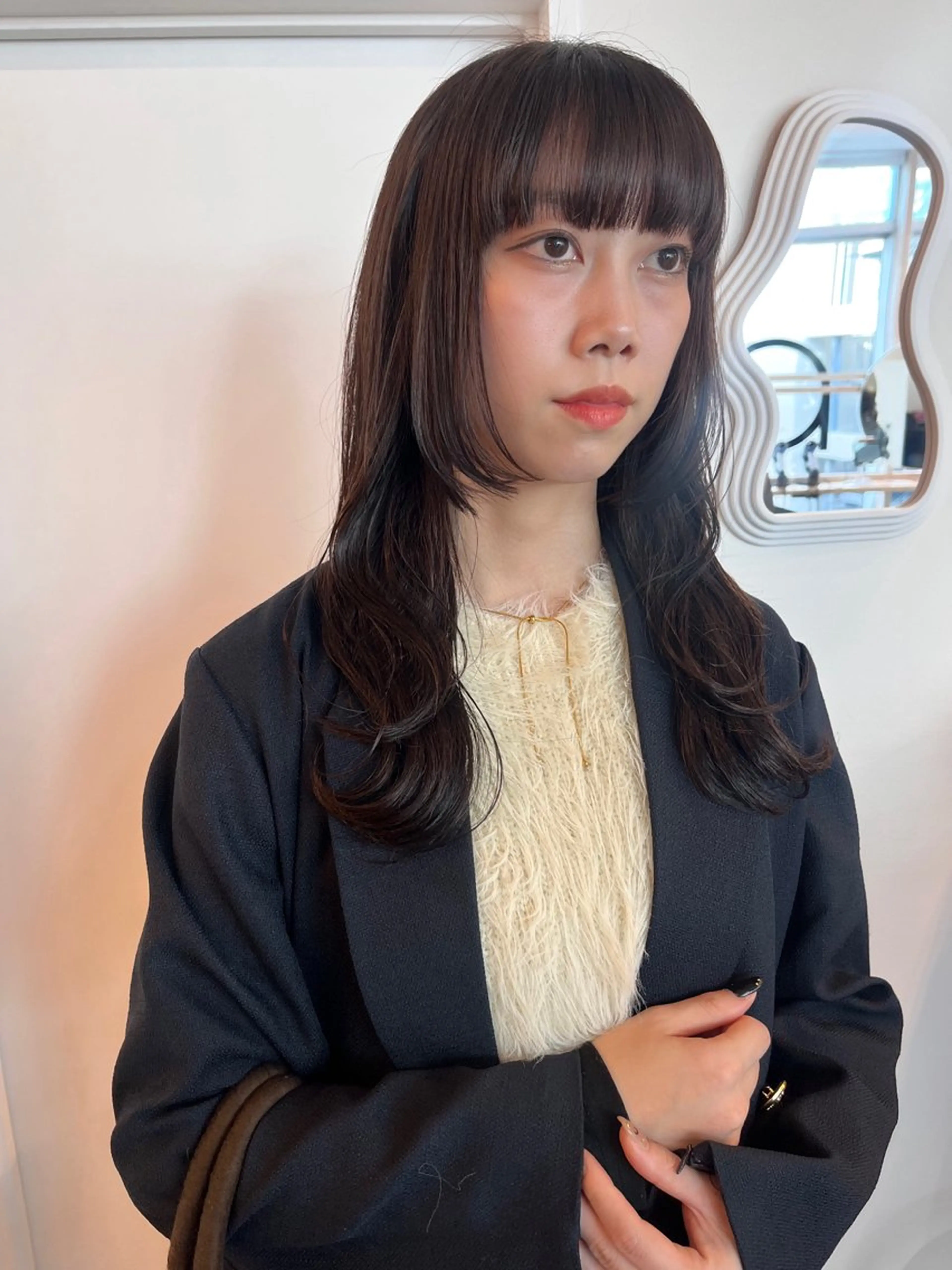 セミロング レイヤーカット レイヤーカット/韓国 ヘア/ honokaのヘアスタイル