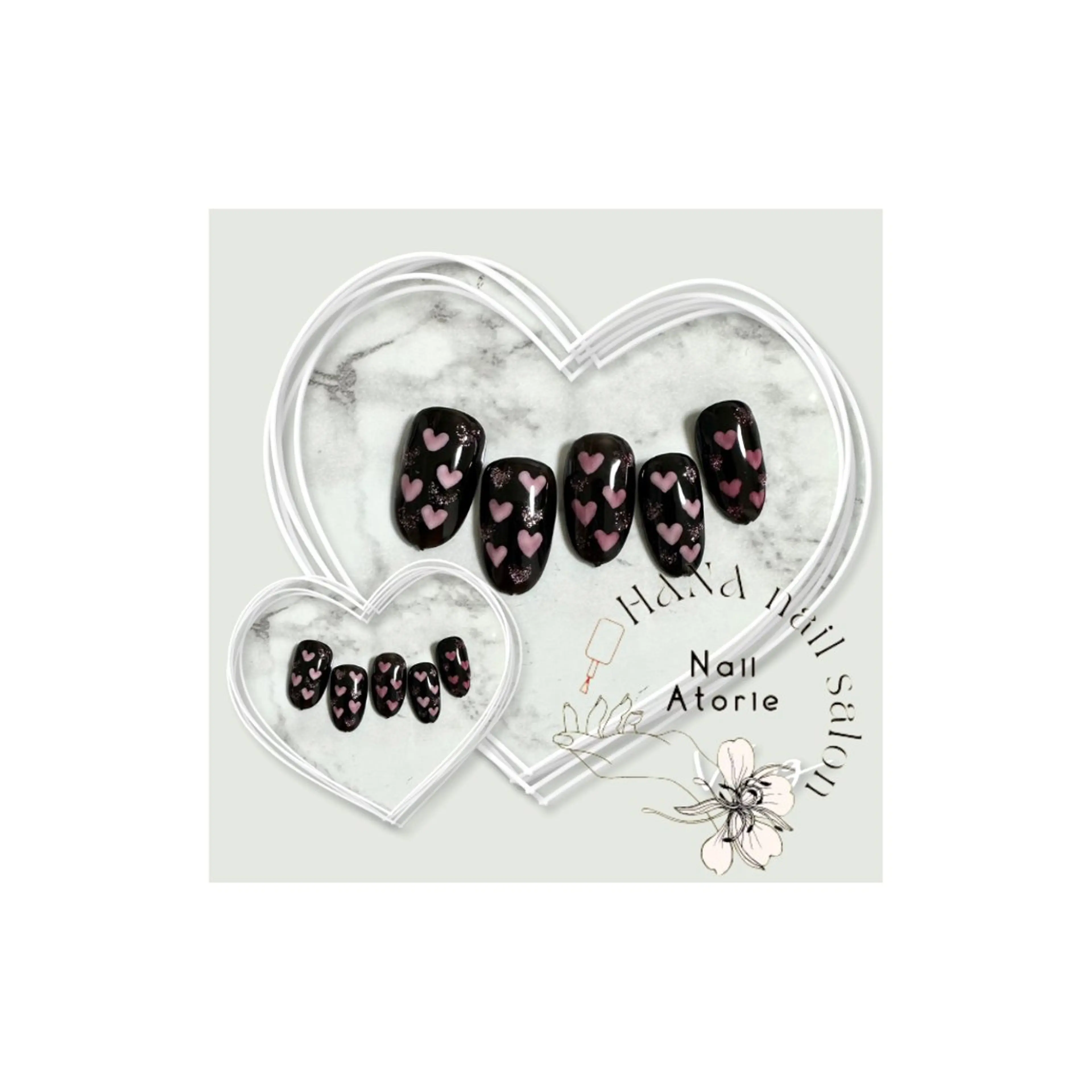 ネイル ハート バレンタイン HaNA 　nail salonのネイルデザイン