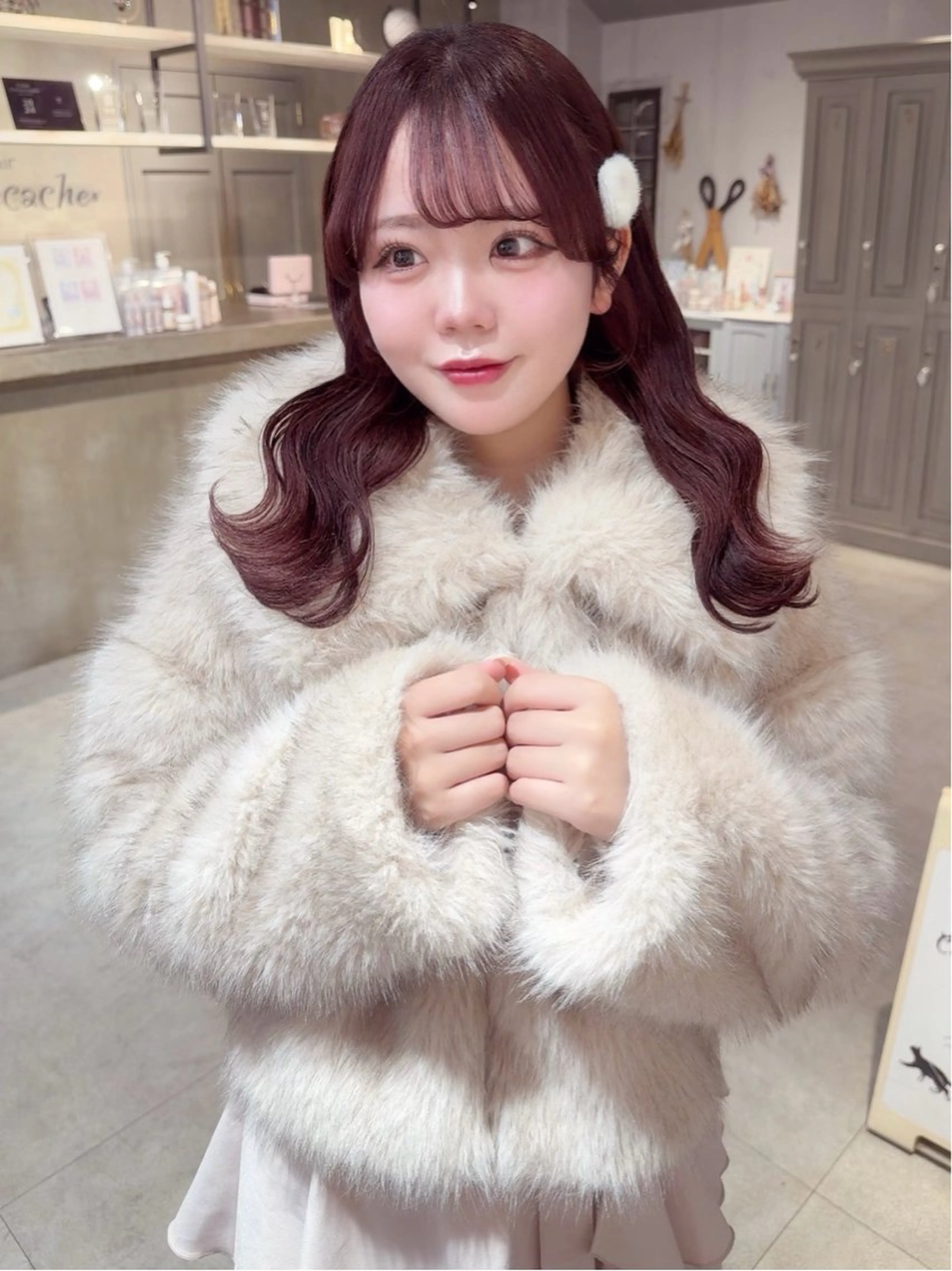 セミロング カラー ヘアカラー ブリーチなしダブル カラー💞みどりのヘアスタイル