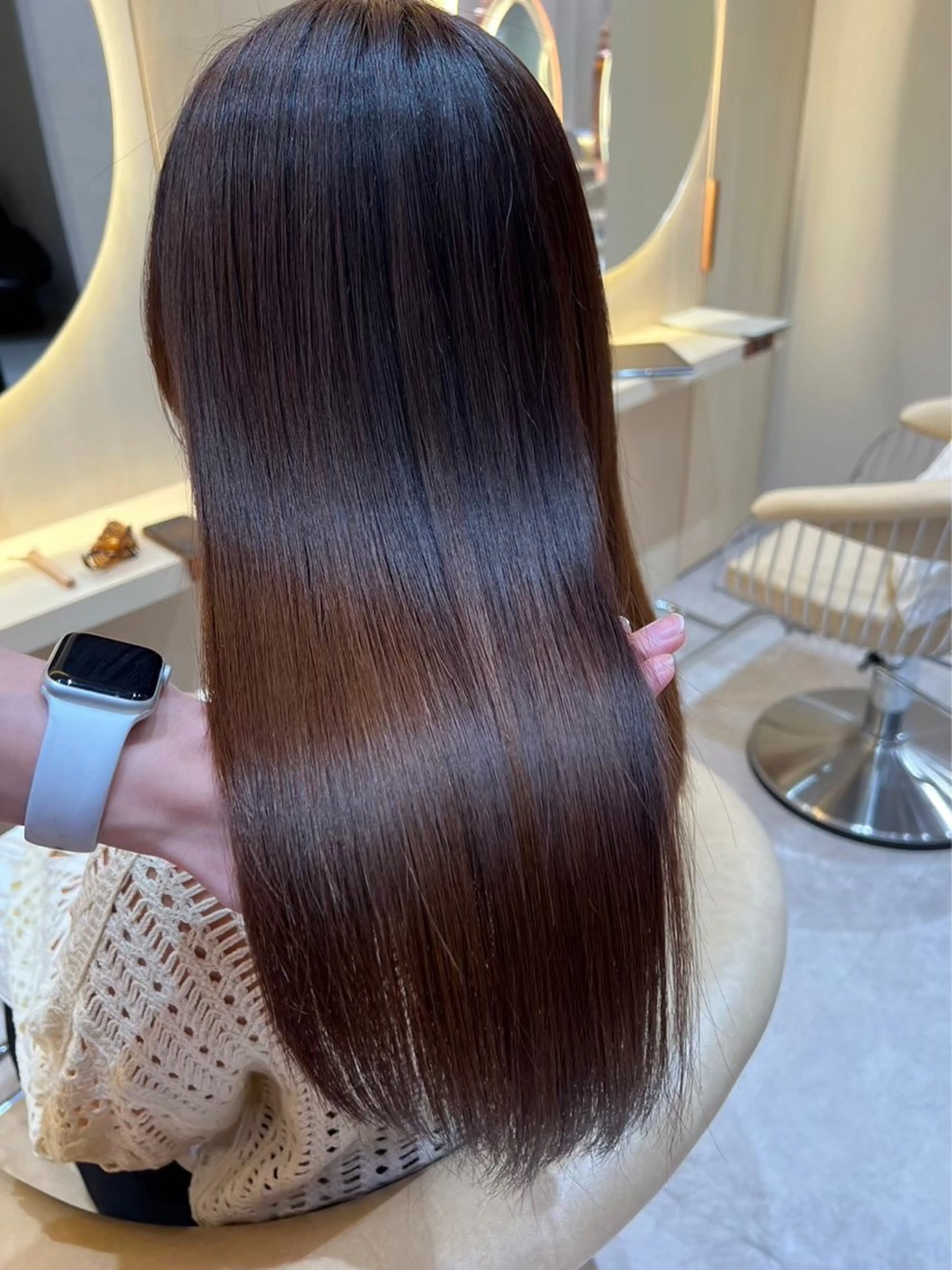 ロング カット ヘアカラー トリートメント ❤️ブリーチなし💚 ダブルカラー平野実花のヘアスタイル