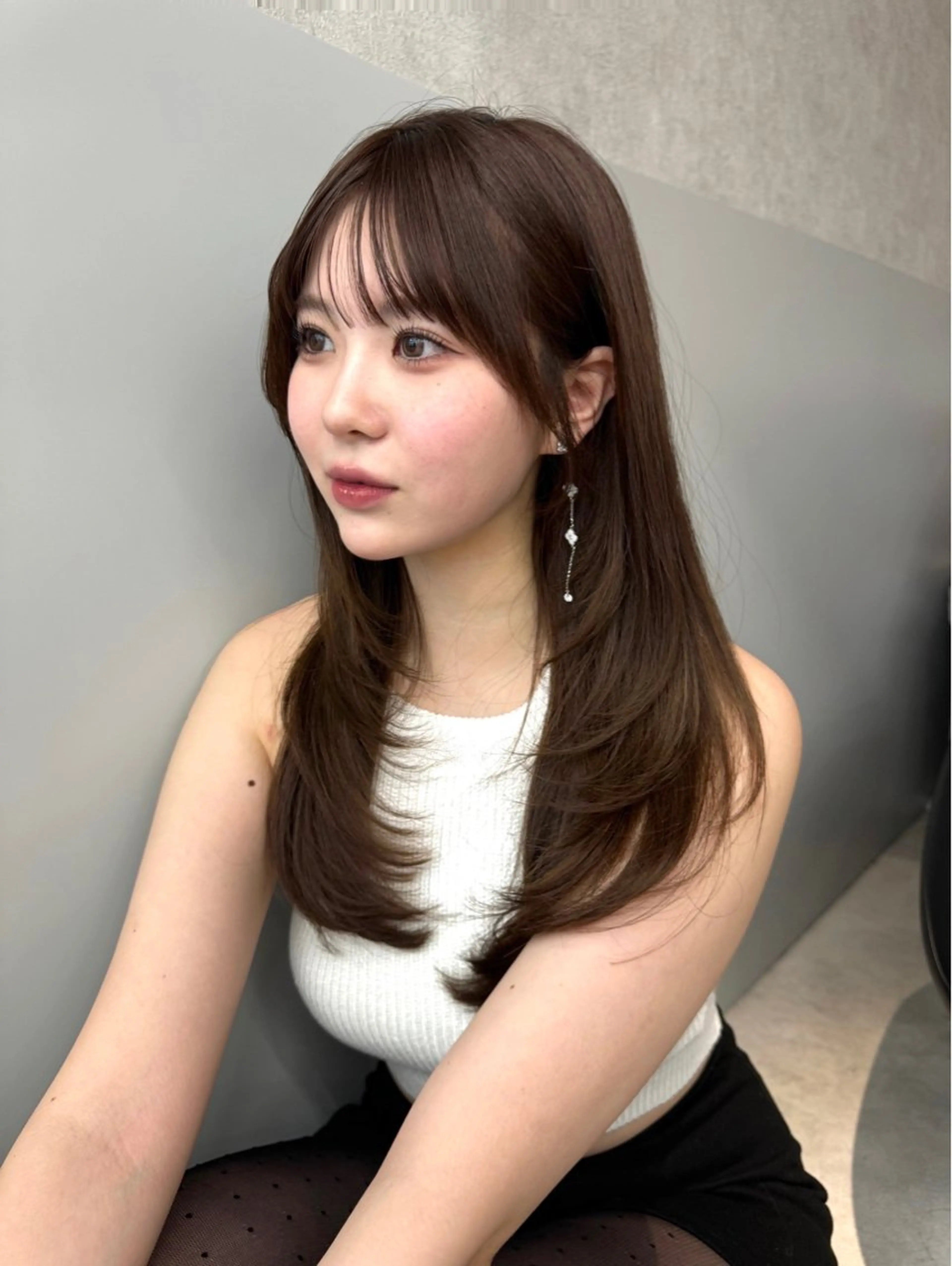 ロング カラー ヘアアレンジ 韓国ヘア/レイヤー Londエレンのヘアスタイル