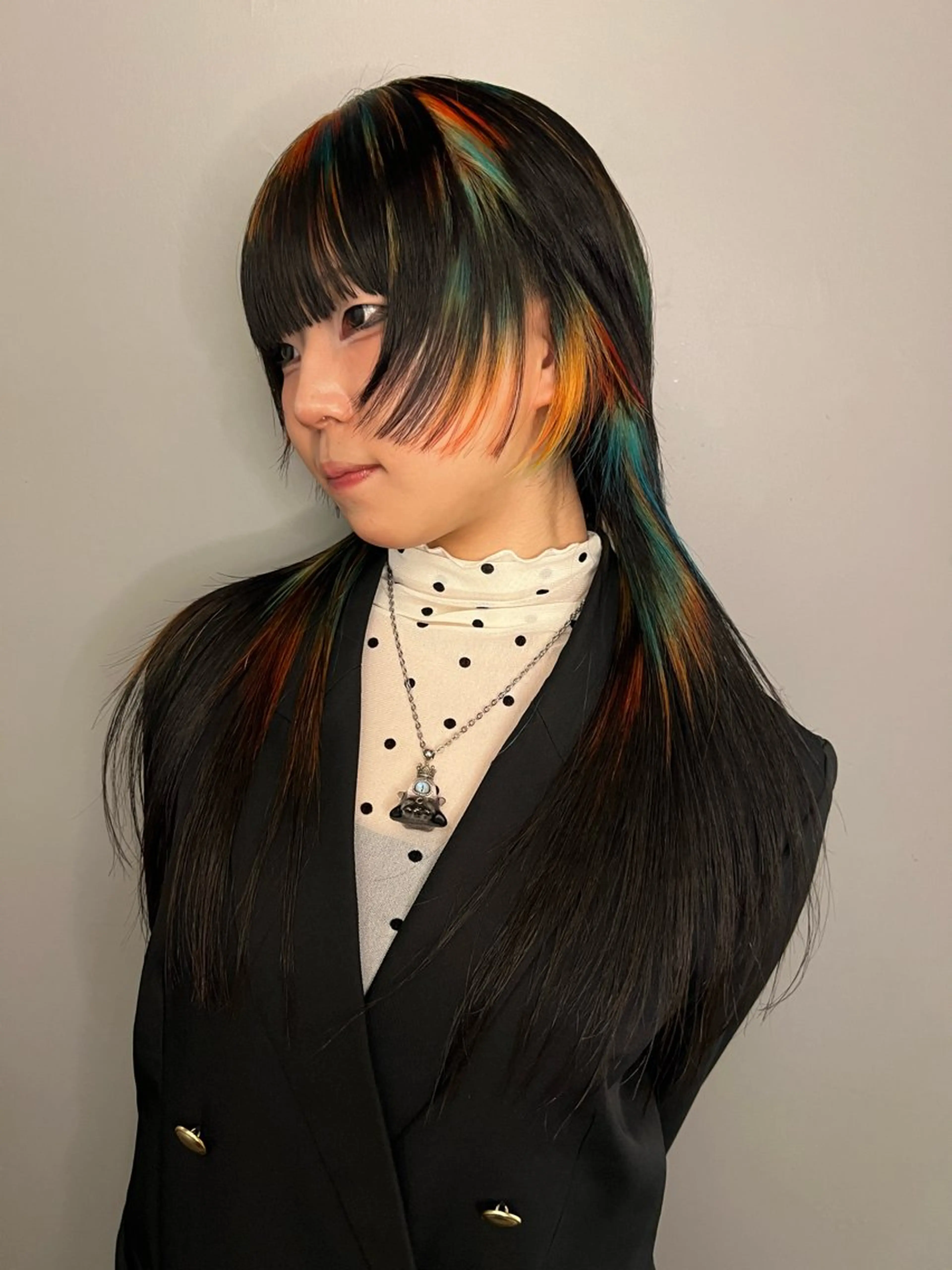 ロング カラー カット ヘアカラー haco＋所属・圧倒的デザイン力 店長🎨RENAのヘアスタイル