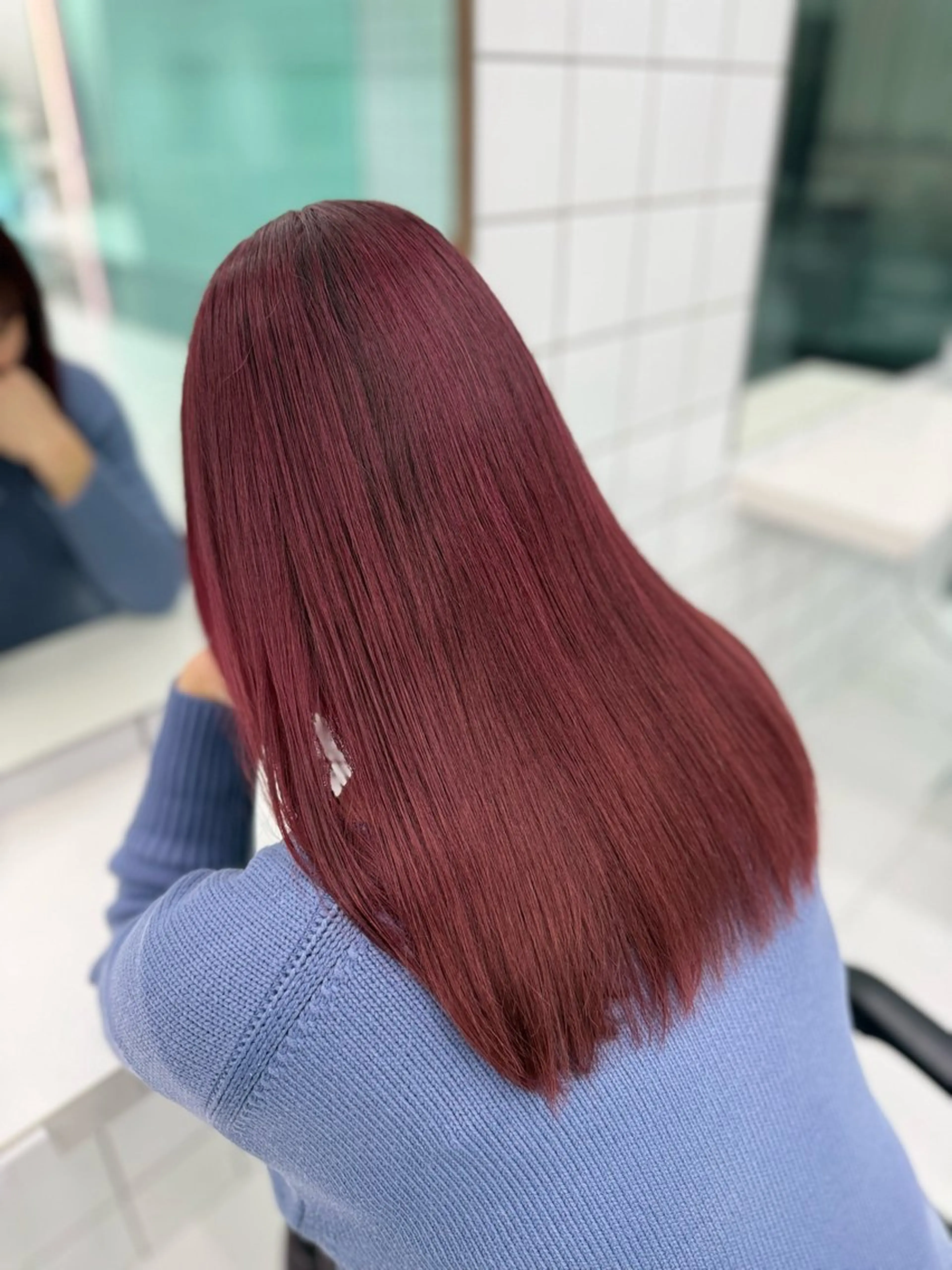 セミロング カラー ブリーチ ブリーチなしカラー ヘアカラー トリートメント 渋谷ブリーチカラー/ デザインカラー/優希のヘアスタイル
