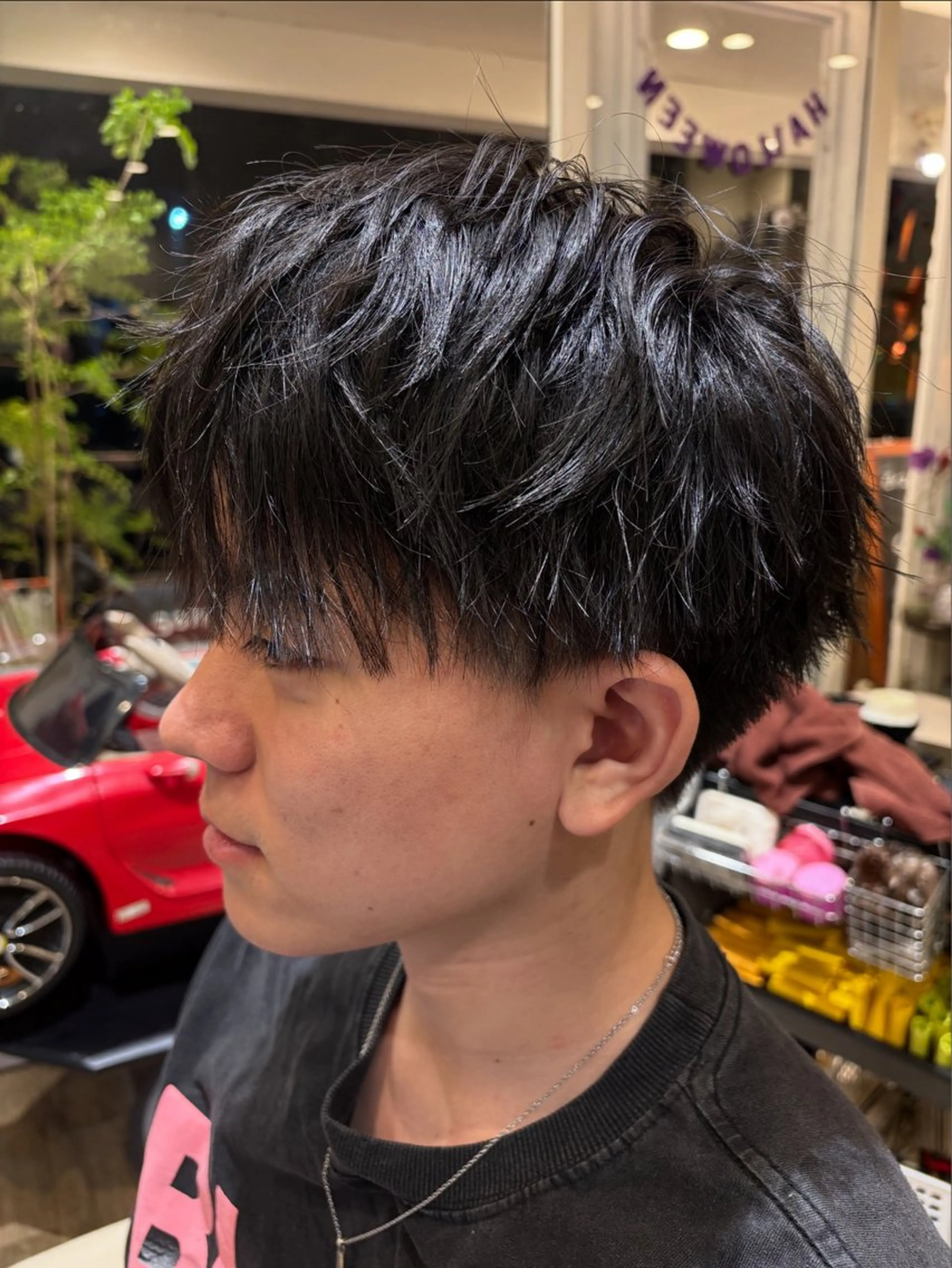 パーマ メンズ マッシュ ツーブロック 刈り上げ Stella所属・西原 大真のヘアスタイル