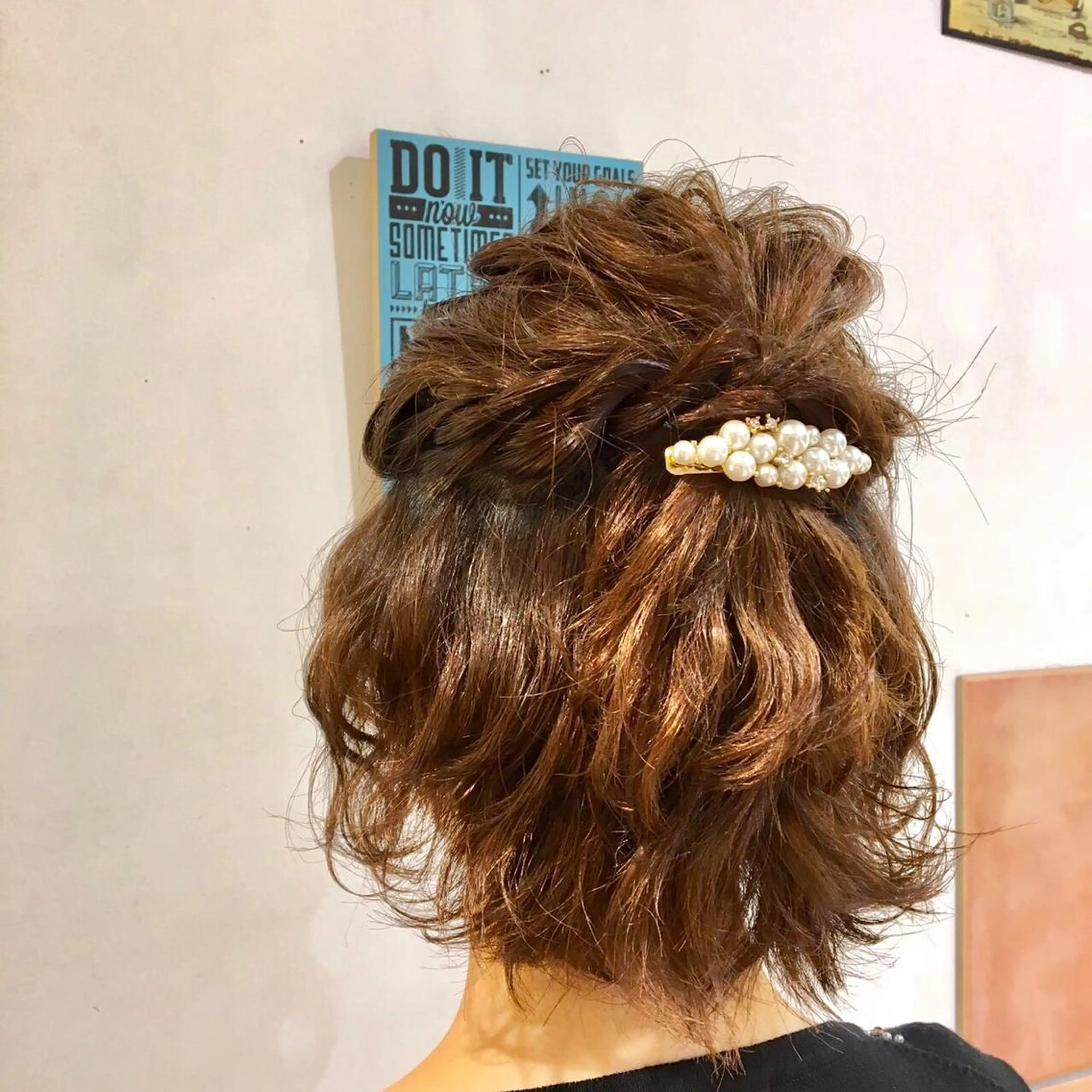 ショート カラー ヘアアレンジ ハーフアップ Neolive Cava 相模大野店所属・sola: neoliveのヘアスタイル