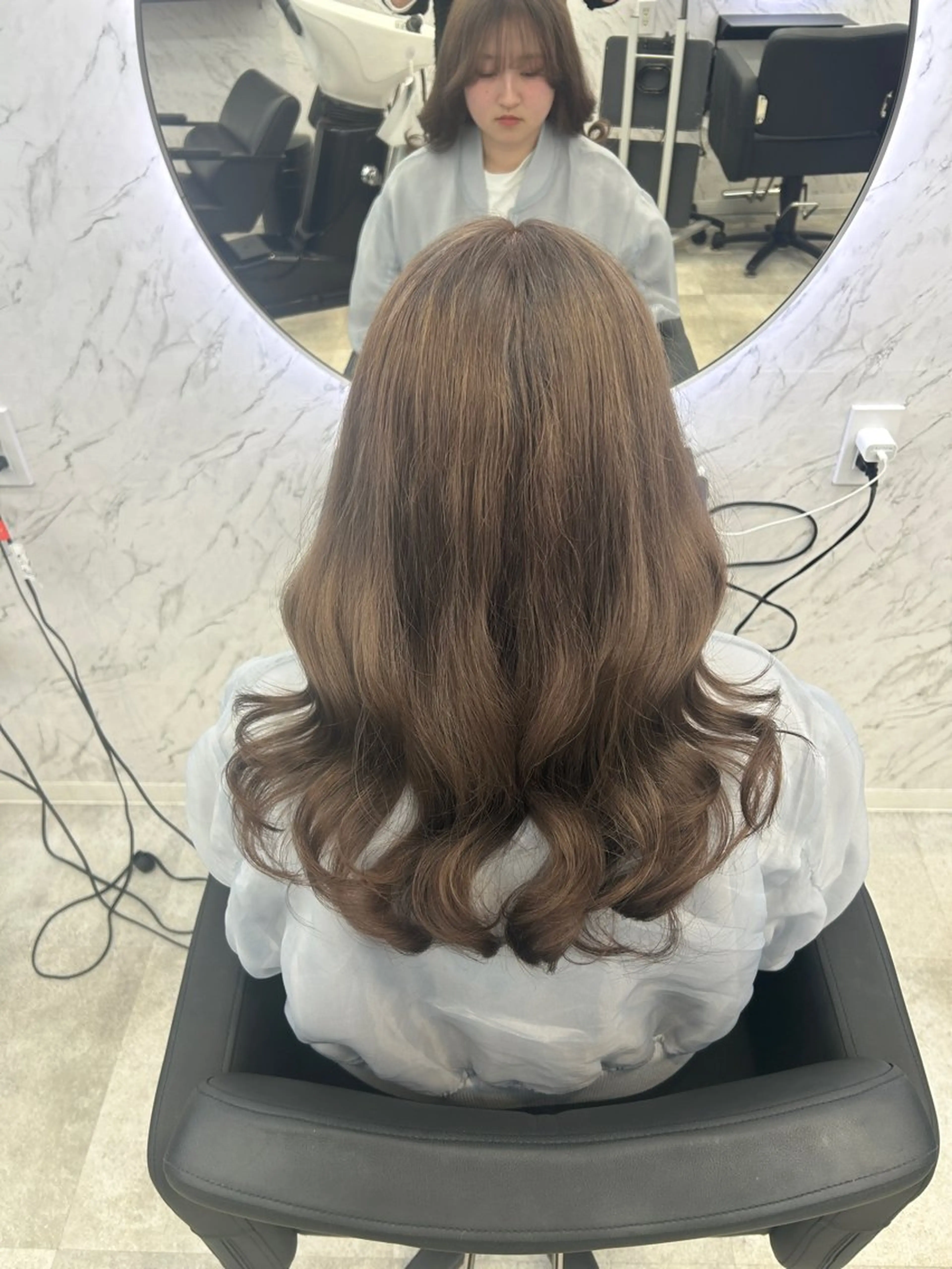 ロング カラー ベージュカラー 韓国艶カラー 🇰🇷💎MIUのヘアスタイル