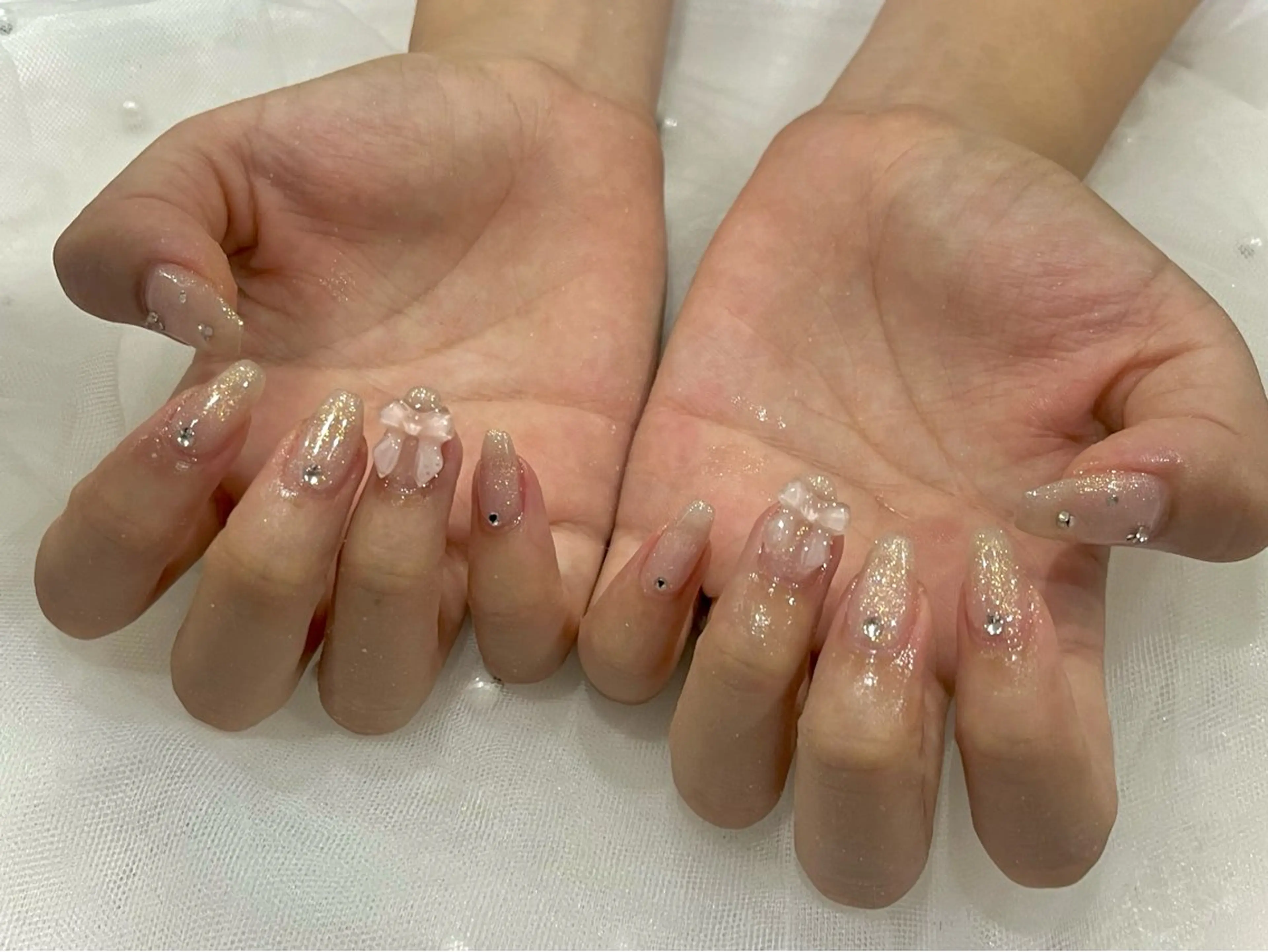ネイル ラメ(グリッター) ワンカラーネイル ハンドネイル Nail salon Cielel⟡Ayaのネイルデザイン