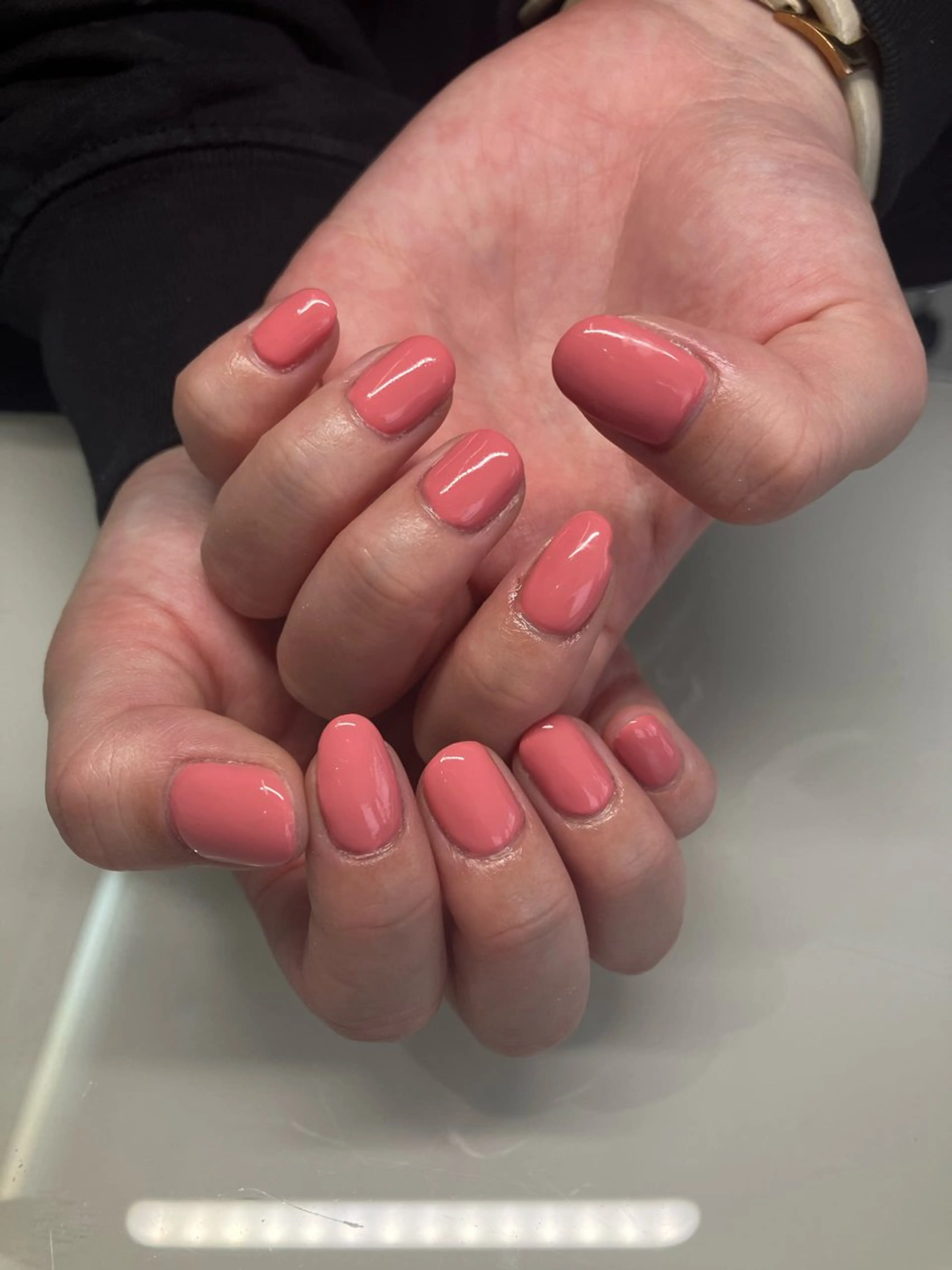 ネイル ワンカラーネイル ピンク Rich to 半田店所属・rich to 内田のネイルデザイン