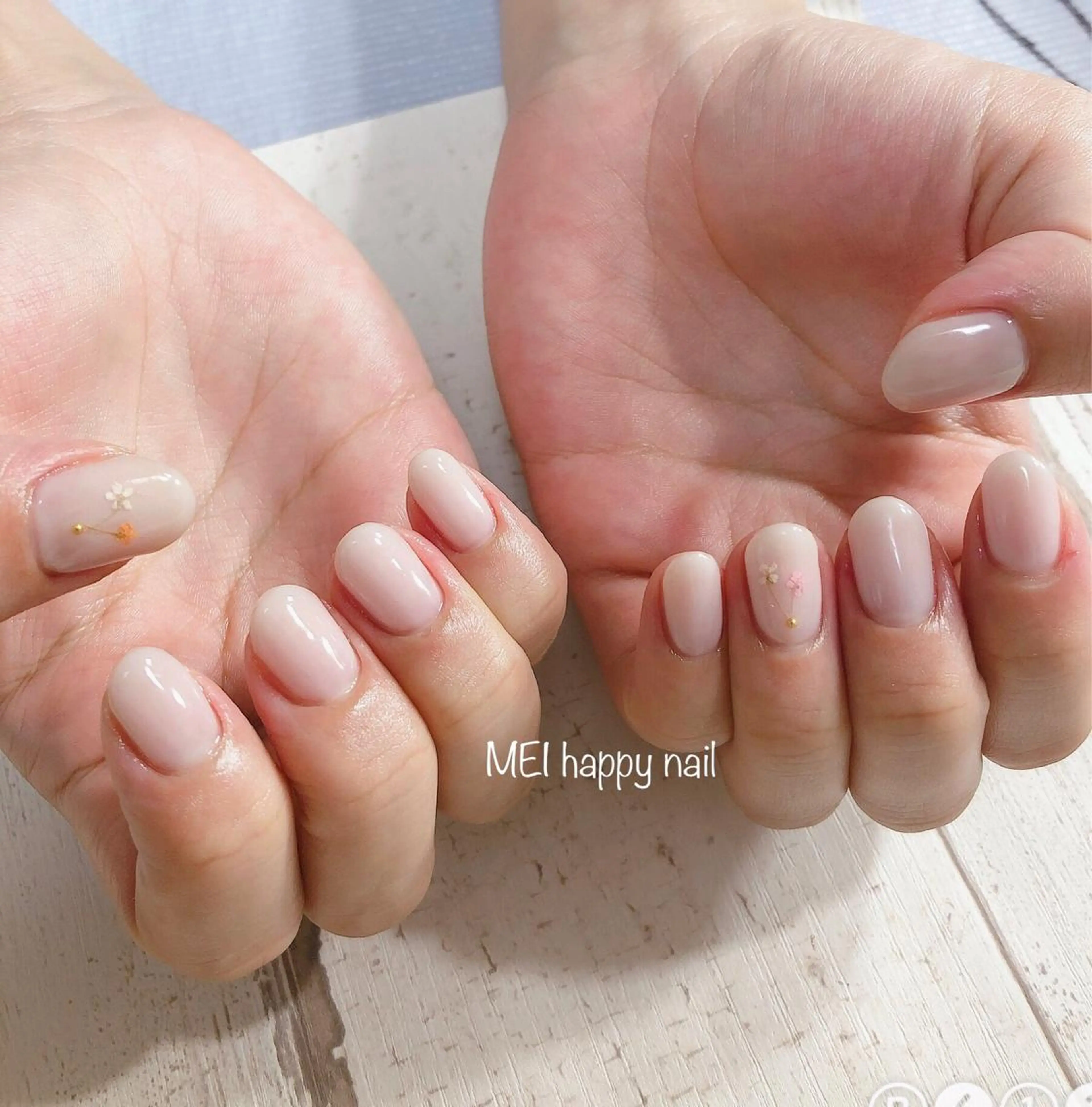 ネイル 北浦和 自爪育成ケアのネイルデザイン