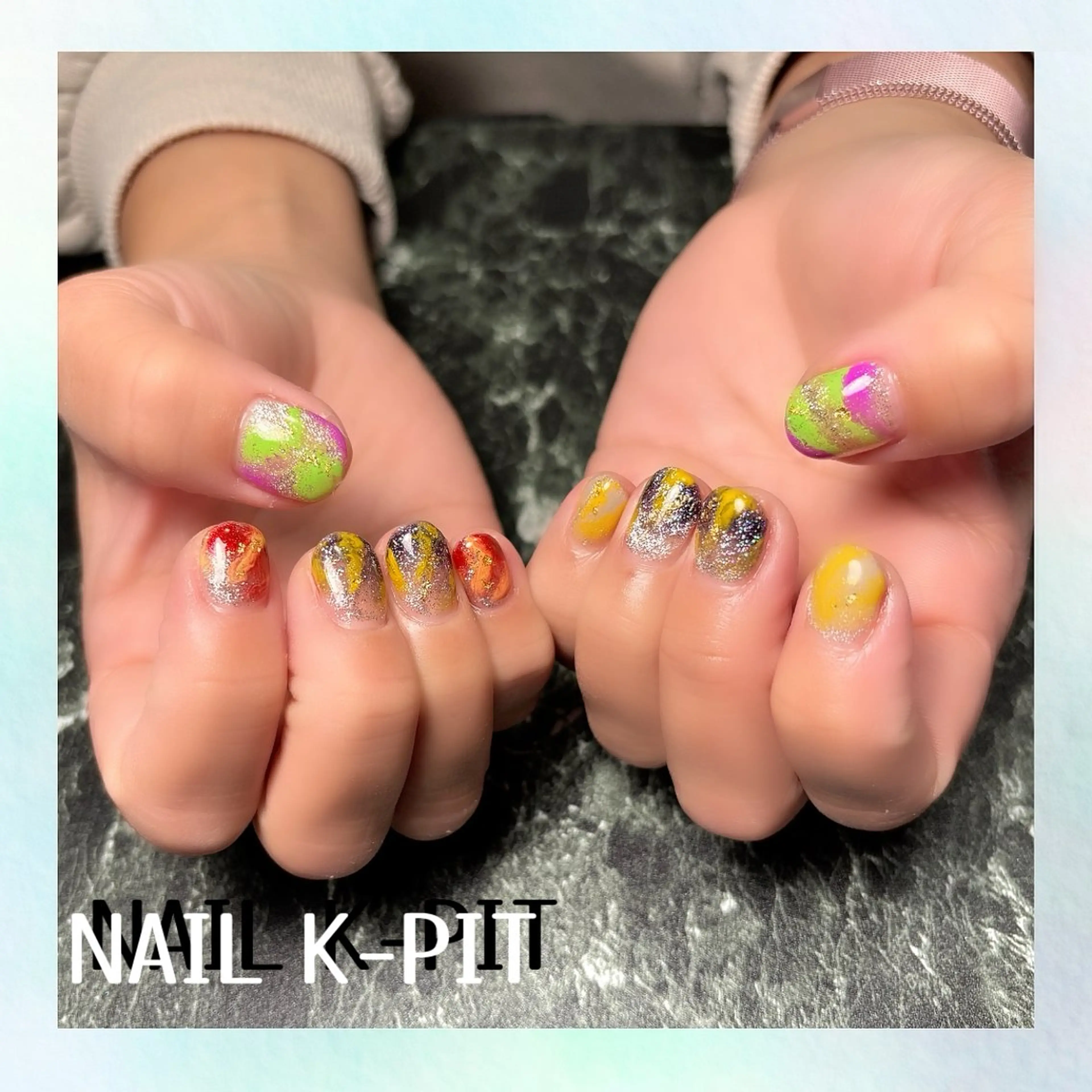 ネイル フラッシュネイル フラッシュマグ ニュアンスネイル ハンドネイル NAIL K-PIT ネイル ケーピットのネイルデザイン