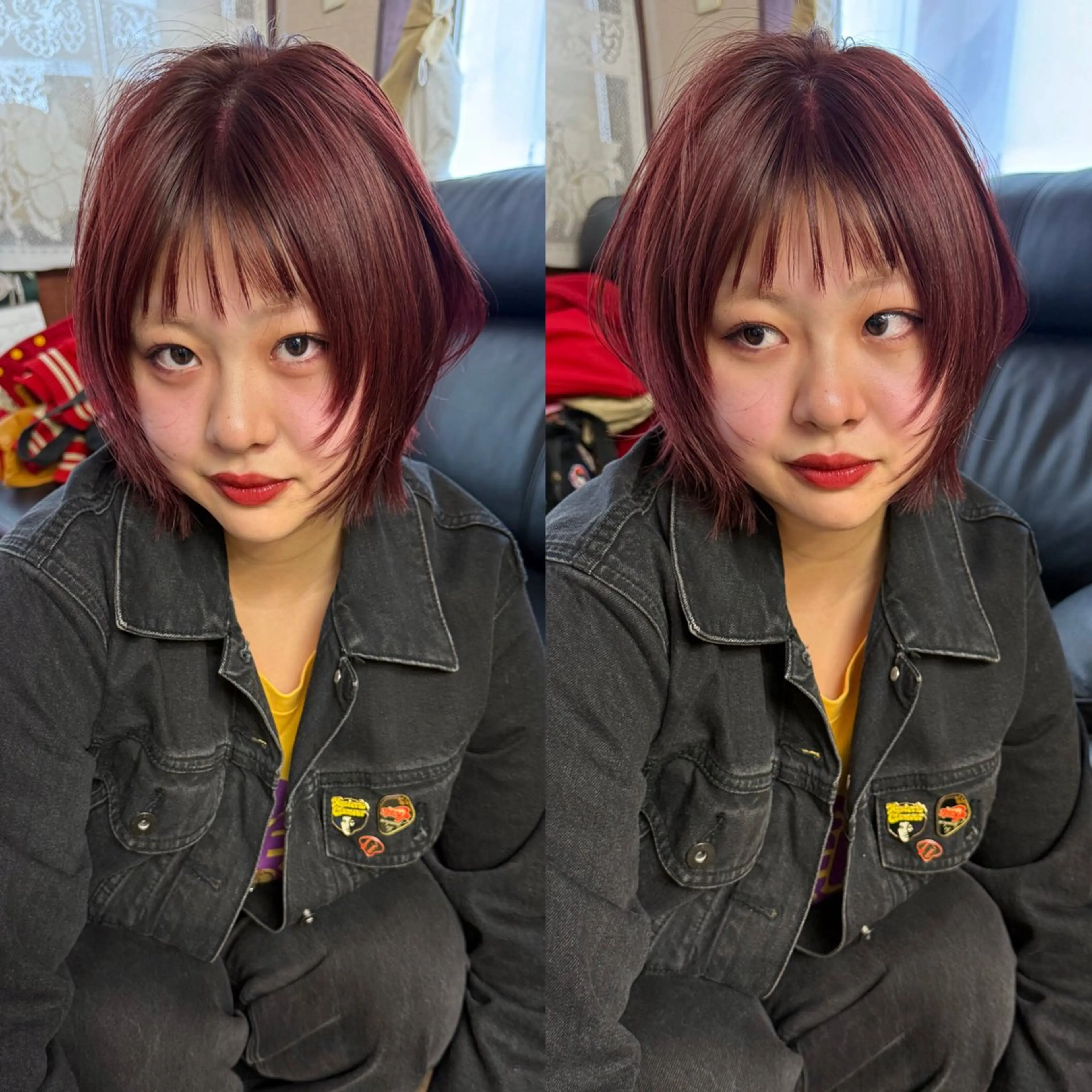 【maiオリジナル･:*】【ミニモ学割】カット+カラー+縮毛矯正+2stepトリートメント🏈の写真