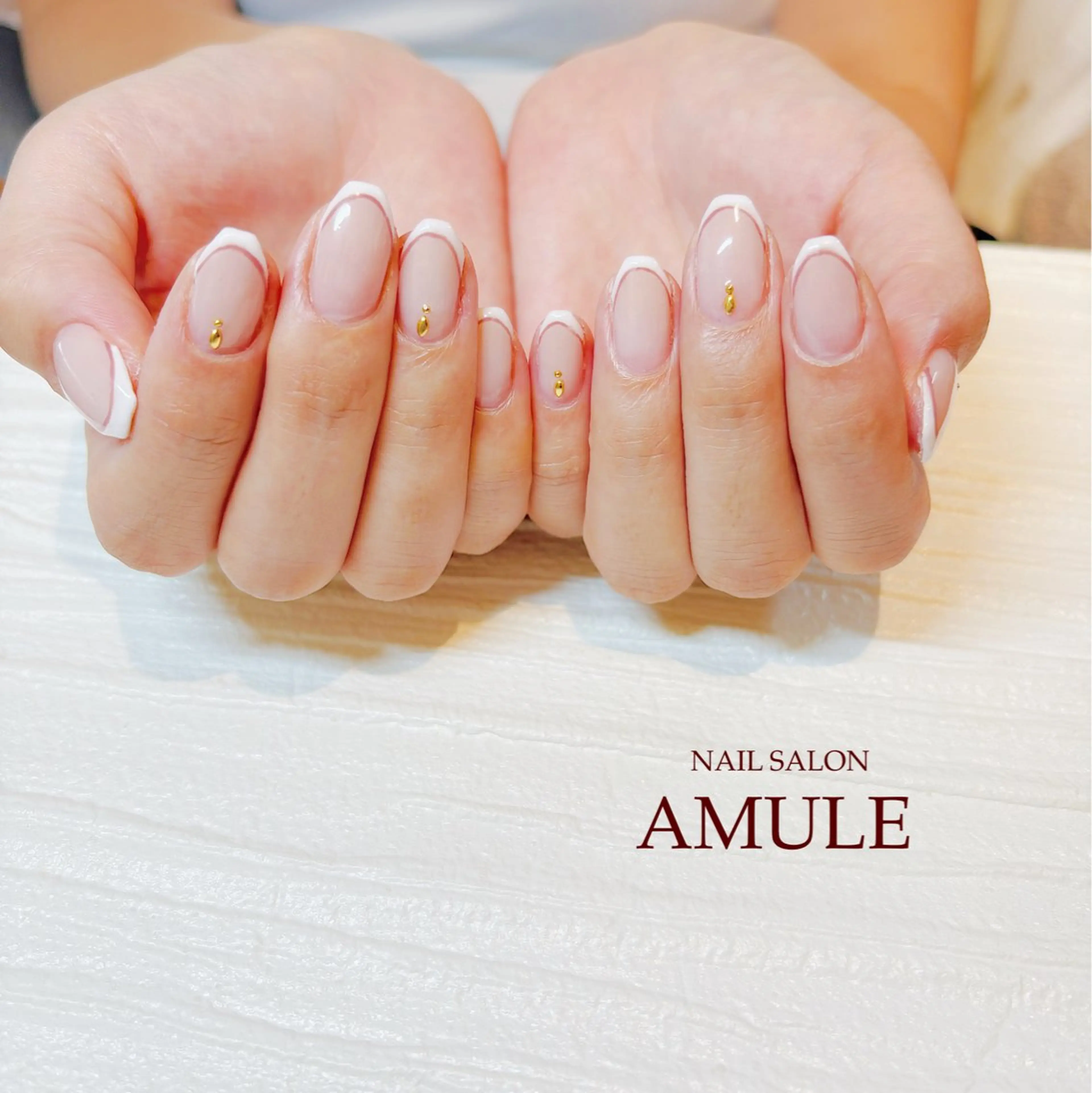 ネイル アートネイル フレンチネイル ジェルネイル グラデーション ハンドネイル NAILSALON AMULEのネイルデザイン