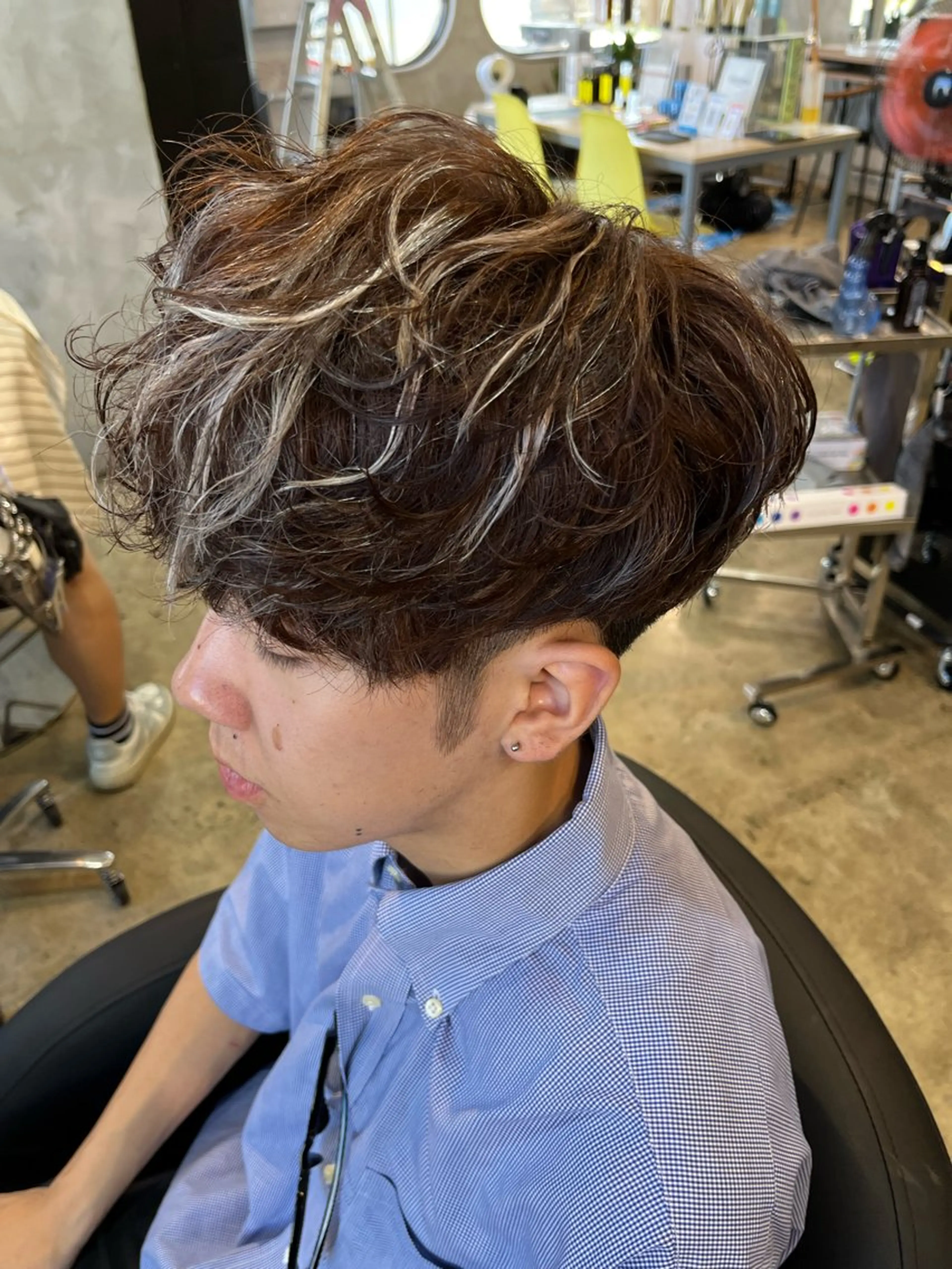 ショート パーマ メンズ 外国人風カラー 🌀rooomen/ 龍之介/メンズサロンのヘアスタイル