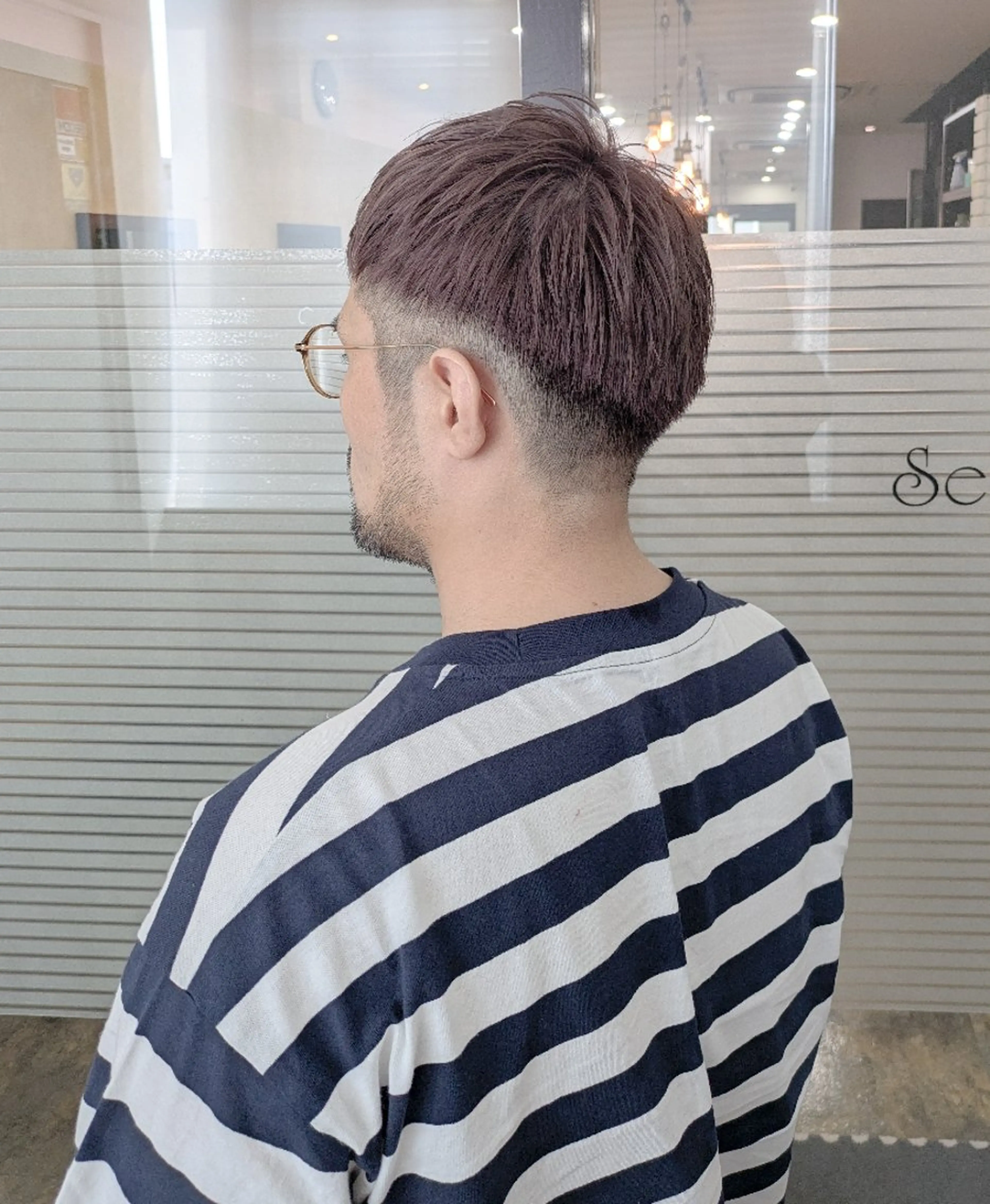 ショート カラー メンズ ベージュカラー ダブルカラー ピンクカラー ピンクベージュ sepiage trois所属・酒井 亜希のヘアスタイル