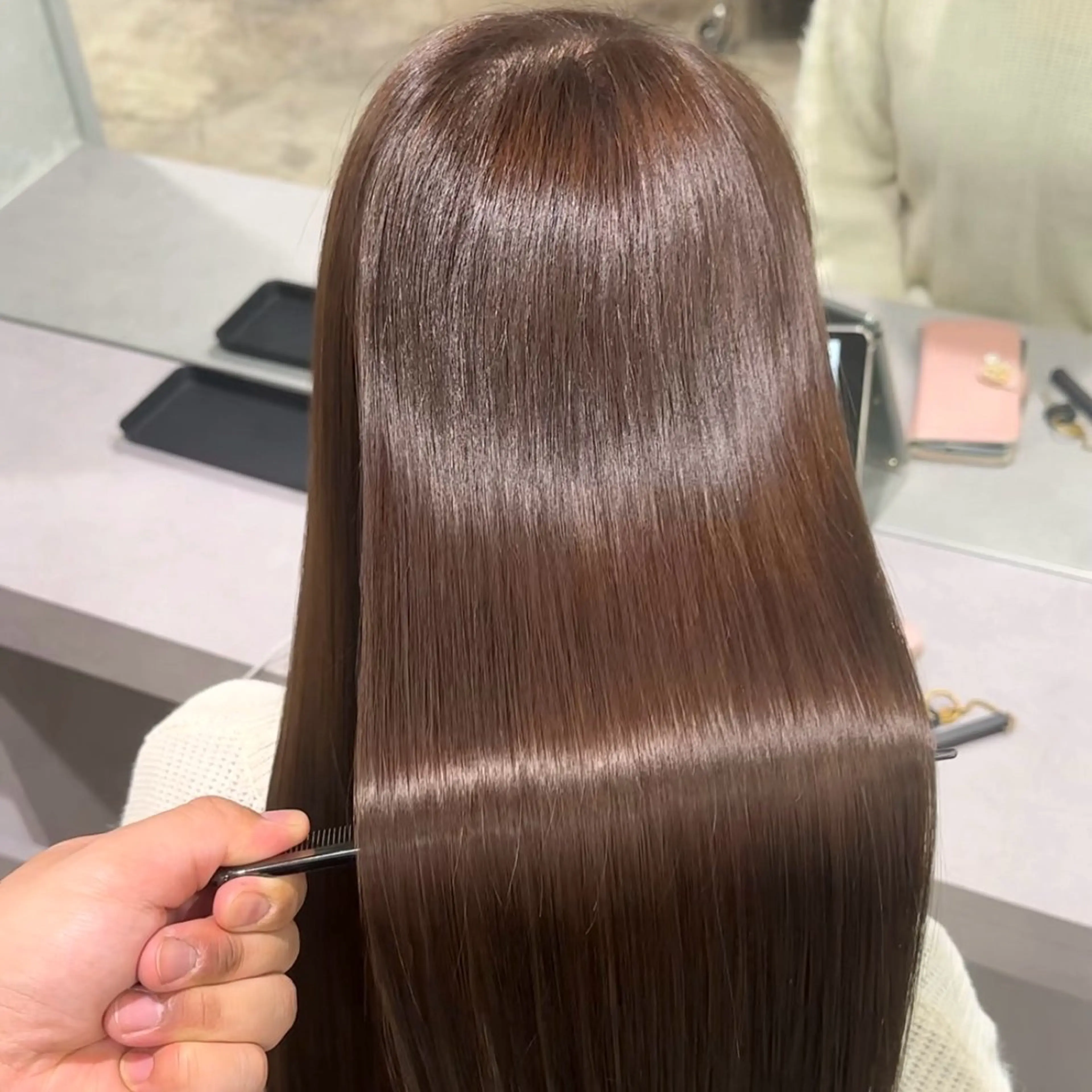 ロング 🚨無料縮毛矯正 モデル募集中🚨のヘアスタイル