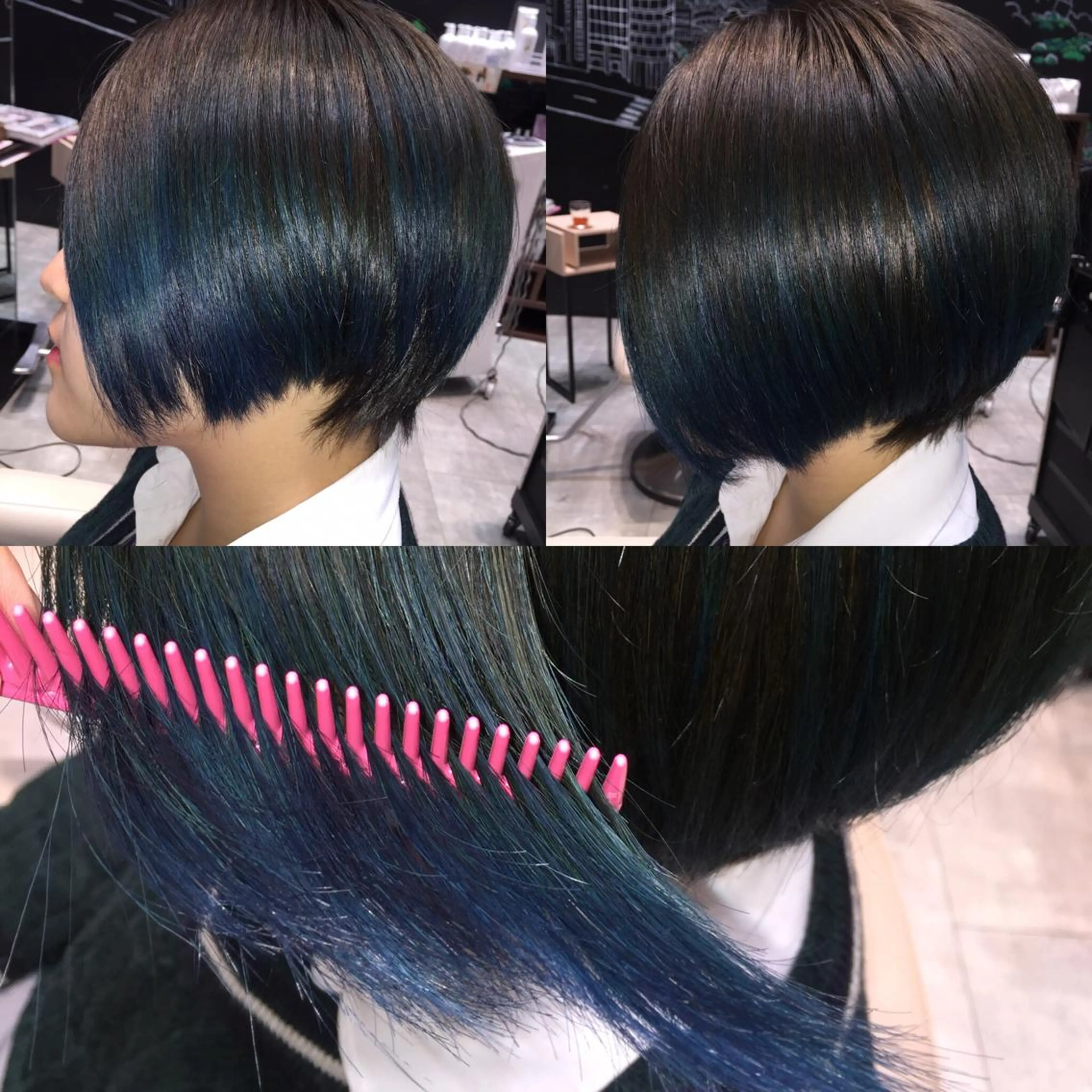 ショート カラー ブルーカラー Re:ta KANZOのヘアスタイル