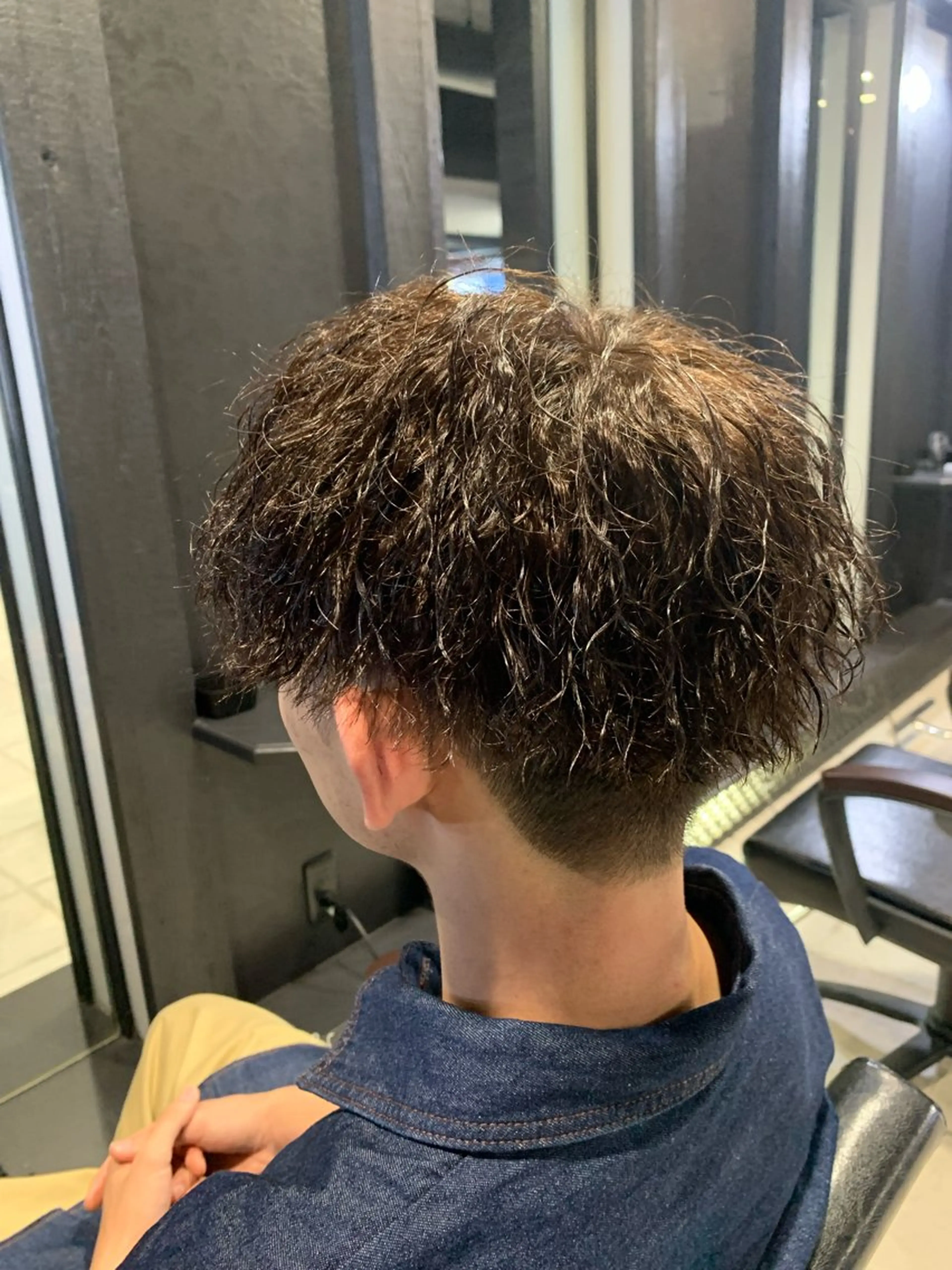 ミディアム メンズ メンズパーマ/難波/ 心斎橋　室園亮佑のヘアスタイル