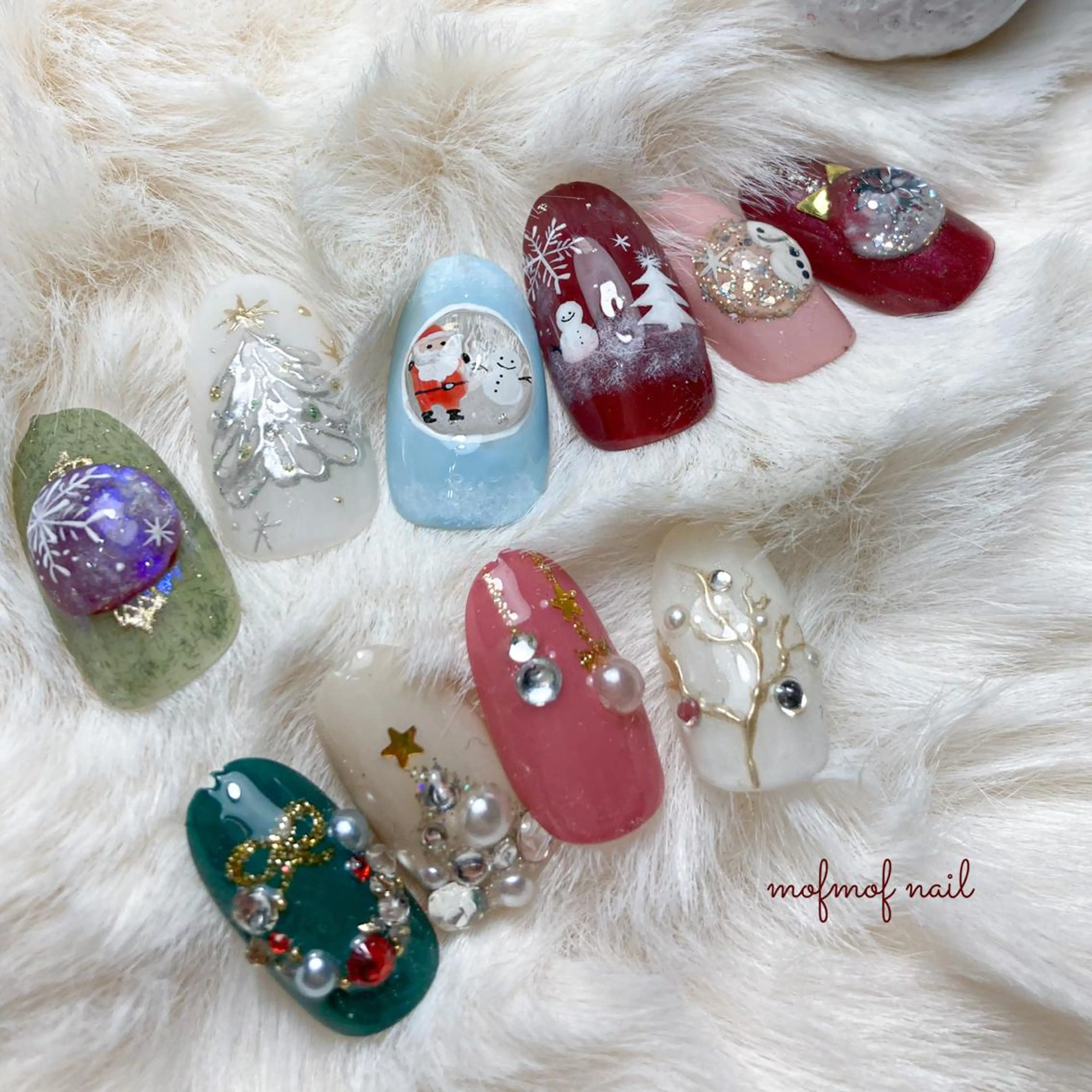 ネイル アートネイル オーロラネイル 氷ネイル・うるうるネイル ミラーネイル ぷっくりネイル ハンドネイル mofmofnail 🌿shimizuのネイルデザイン