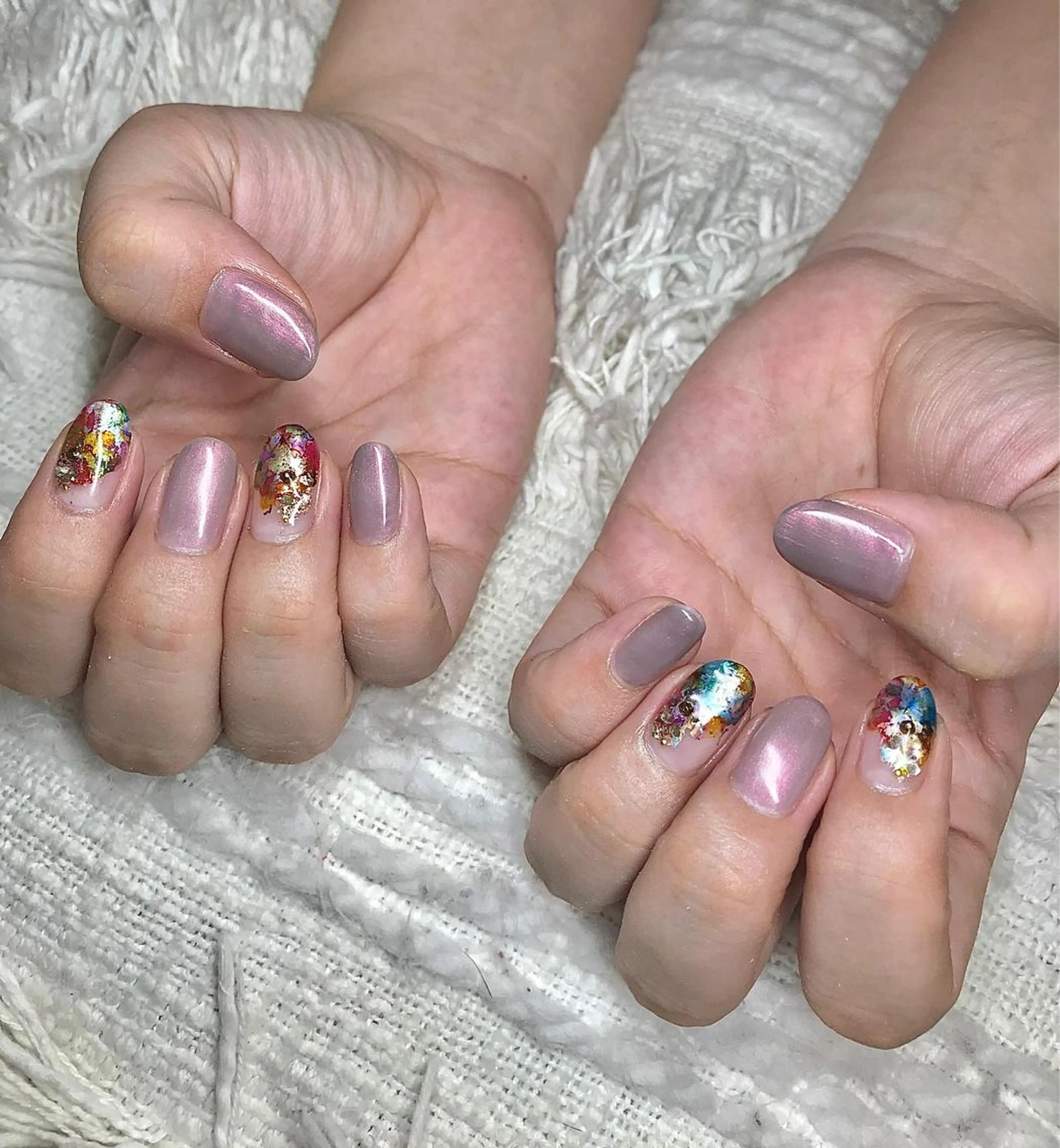 ミディアム パーマ ヘアアレンジ ネイル マツエク・マツパ ハンドネイル ハンドケア nail&eye Aoのマツエク・マツパデザイン