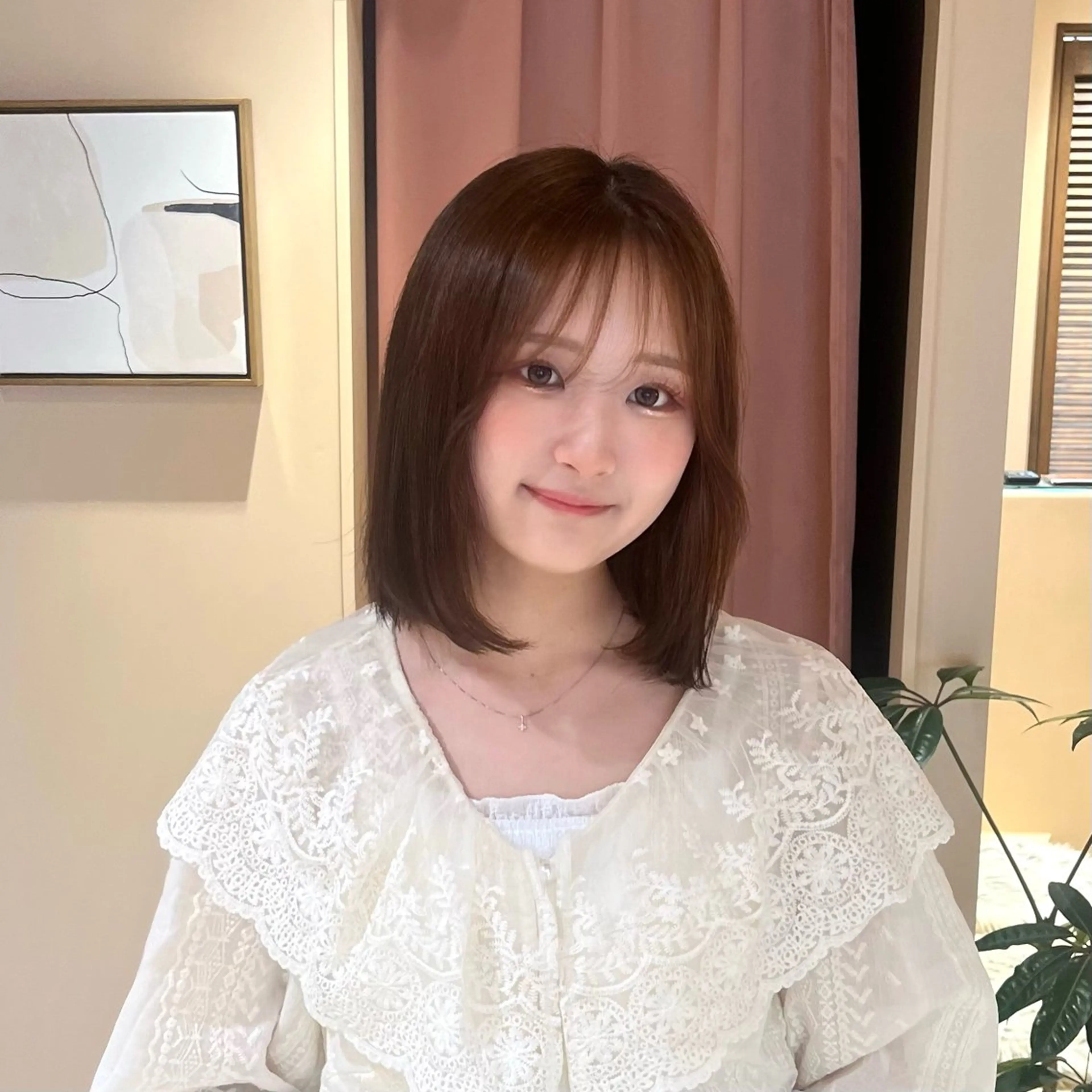 ミディアム 縮毛矯正 coyumi / 𝘦 𝘮 𝘶のヘアスタイル