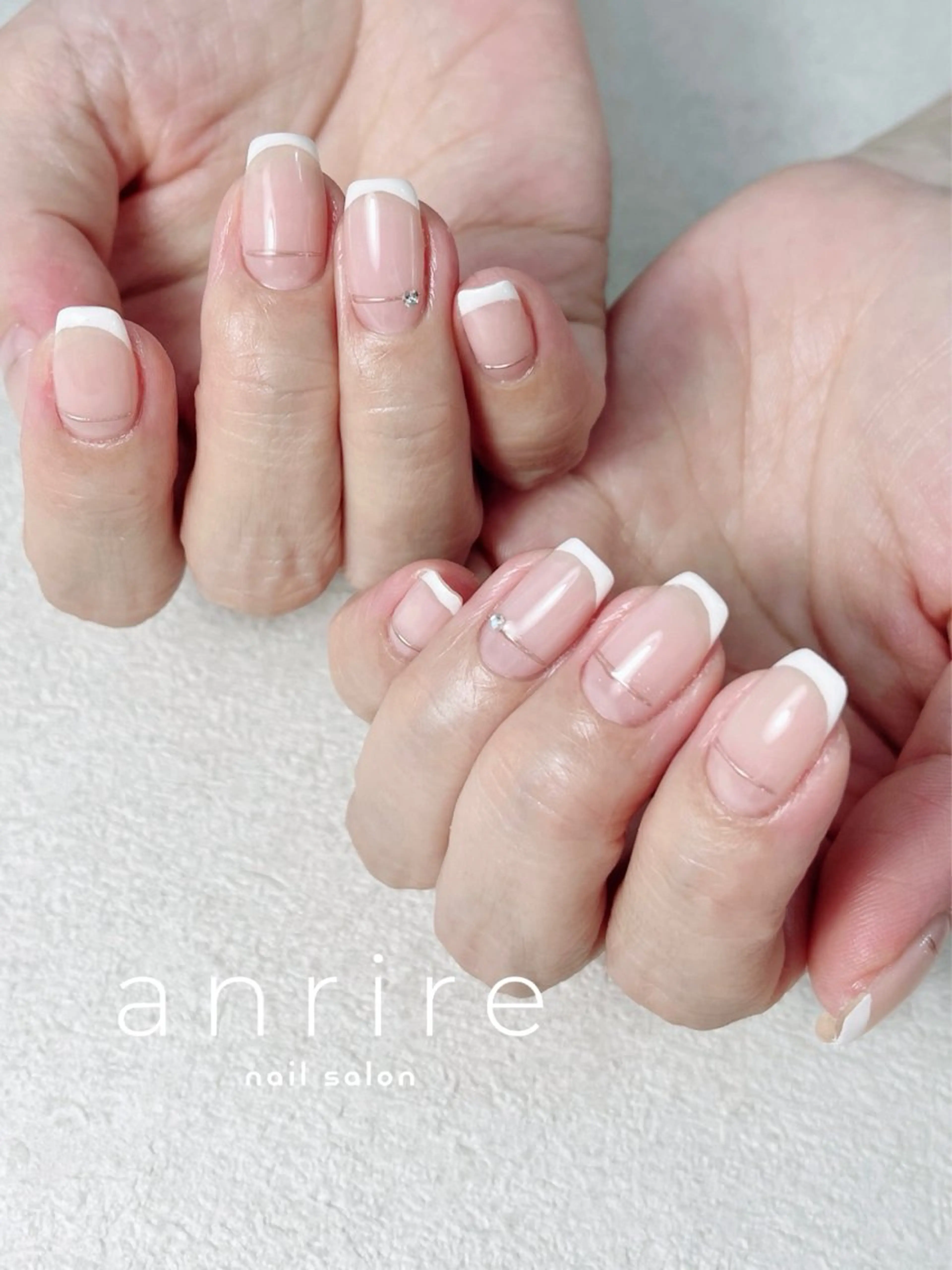 ネイル フレンチネイル ジェルネイル ミラーネイル オフィスネイル パラジェル ハンドネイル nail salon anrire〜アンリール〜所属・nailsalon anrireのネイルデザイン