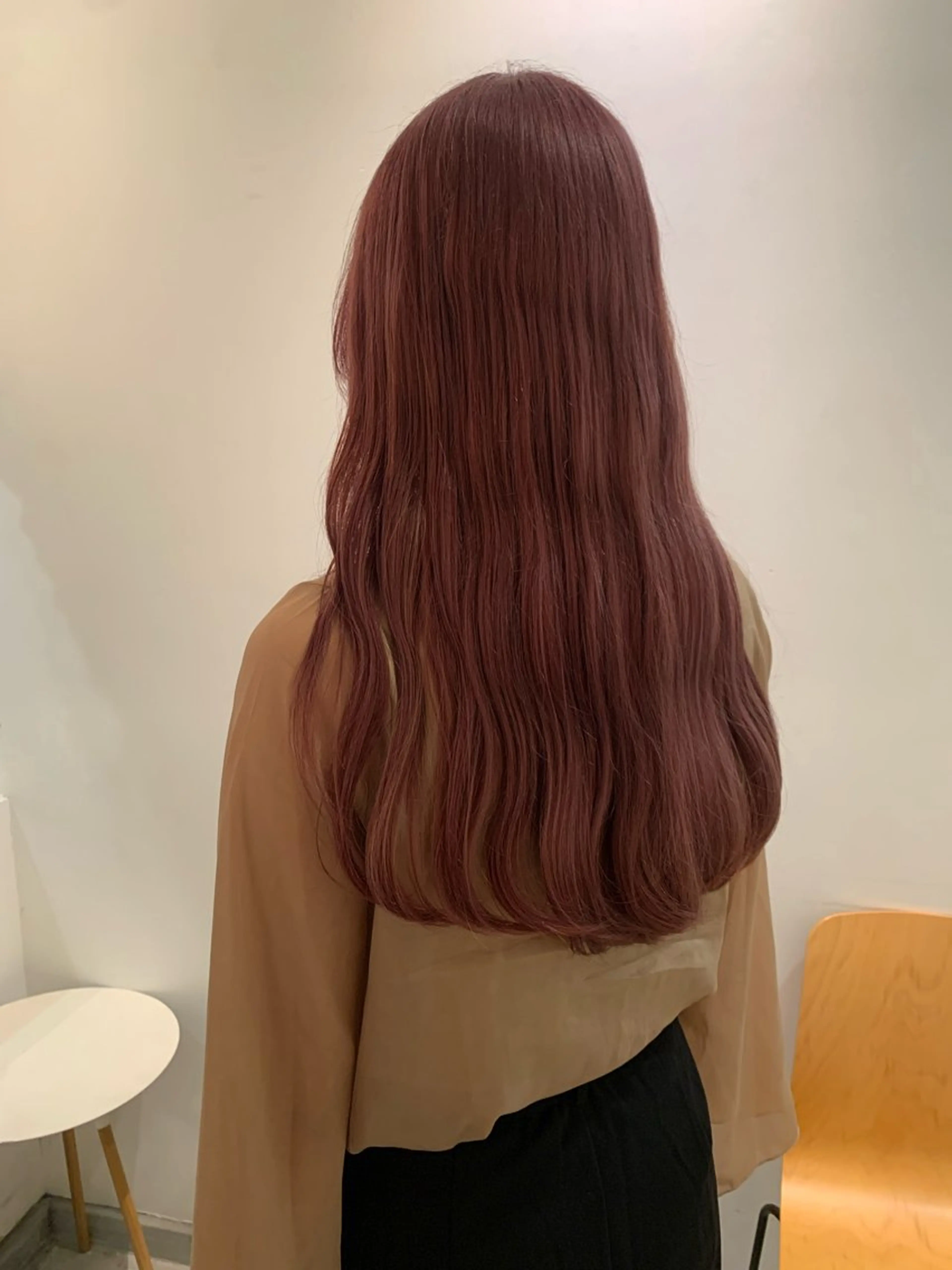 ロング ピンクブラウン HITOMI 福岡パーマのヘアスタイル