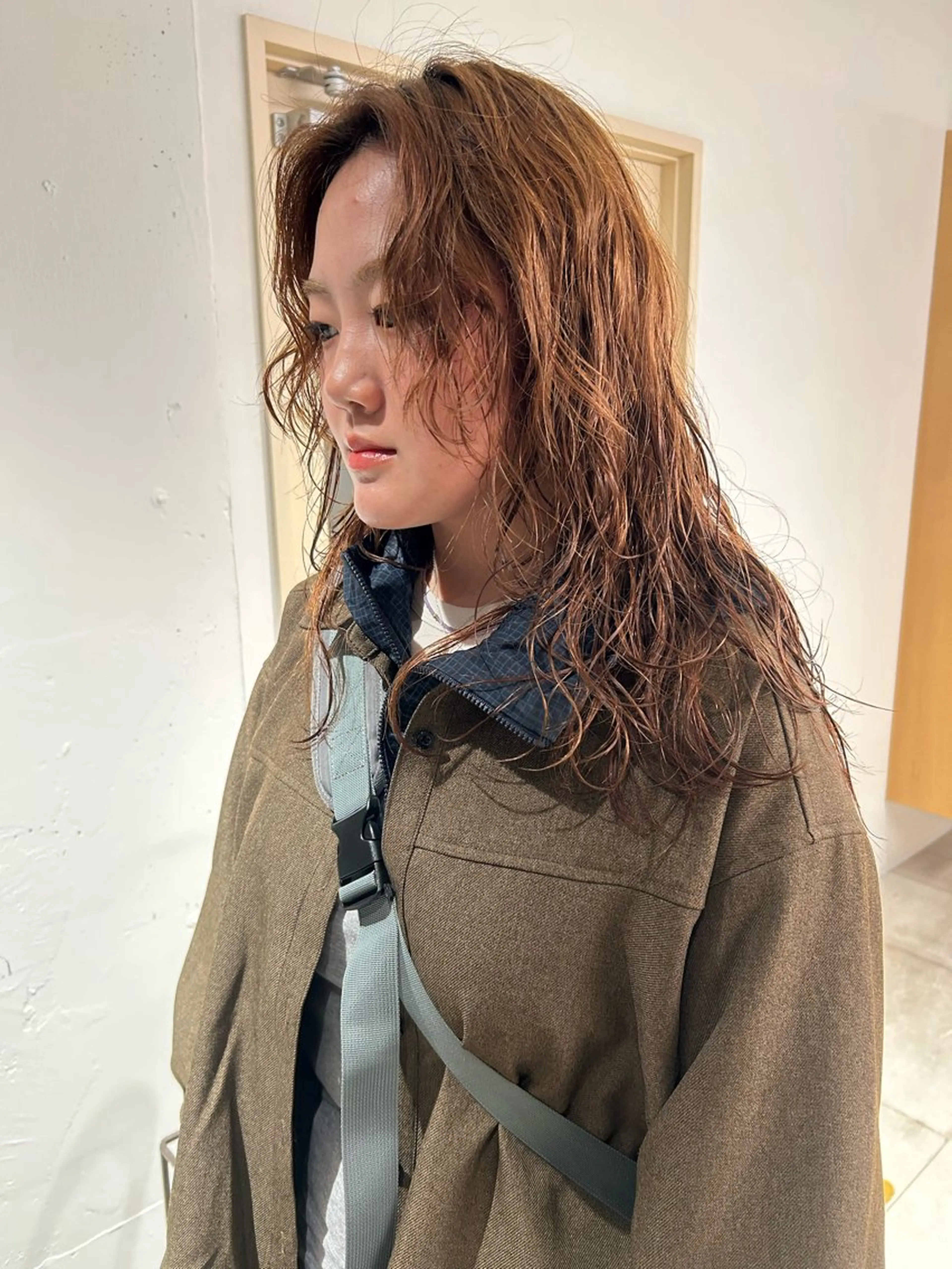 ミディアム カット パーマ ケアパーマ/ブリーチ daisukeのヘアスタイル