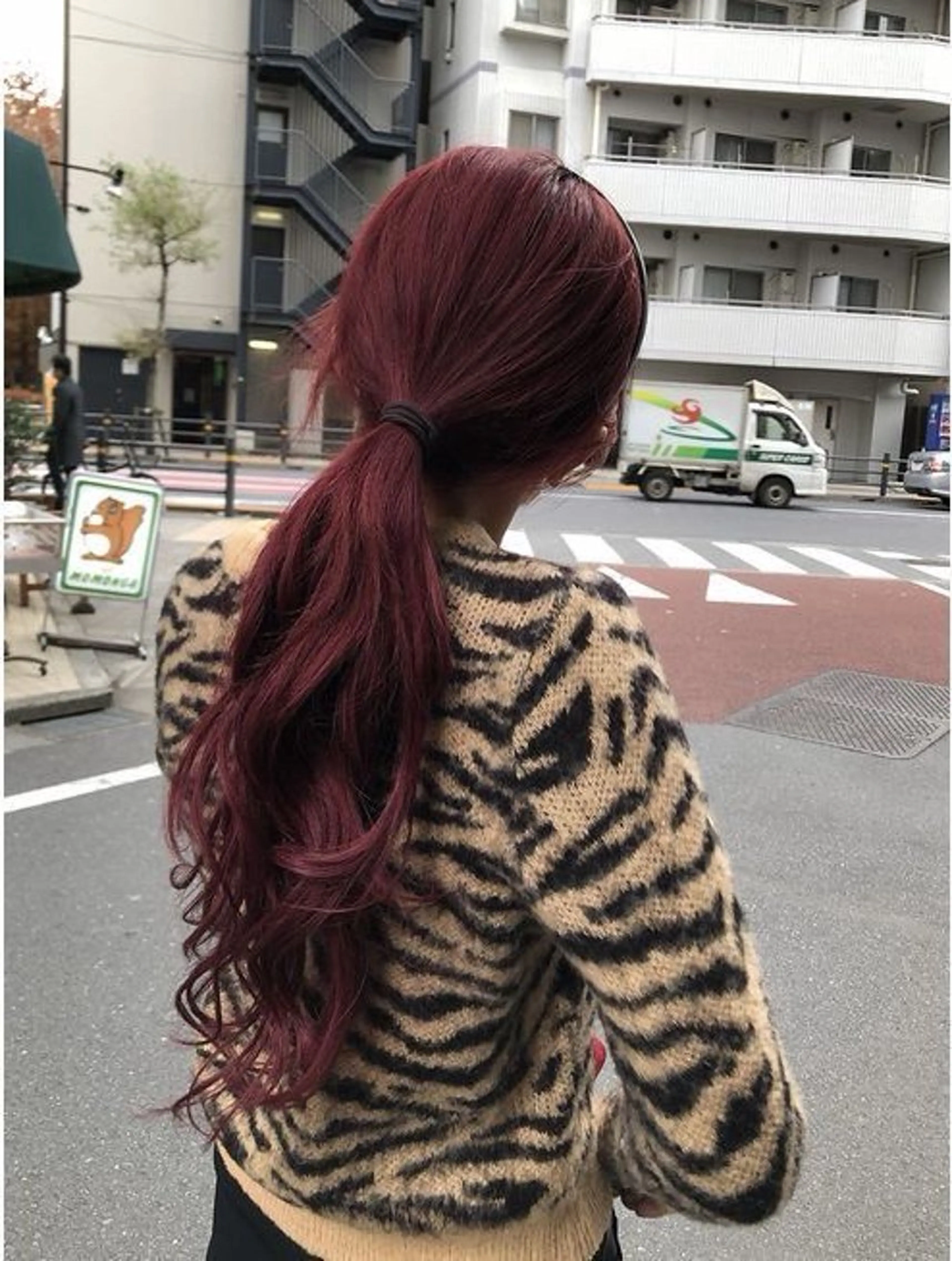 ロング ヘアカラー トリートメント 💗韓国暖色ヘア NO.1💗🪽のヘアスタイル