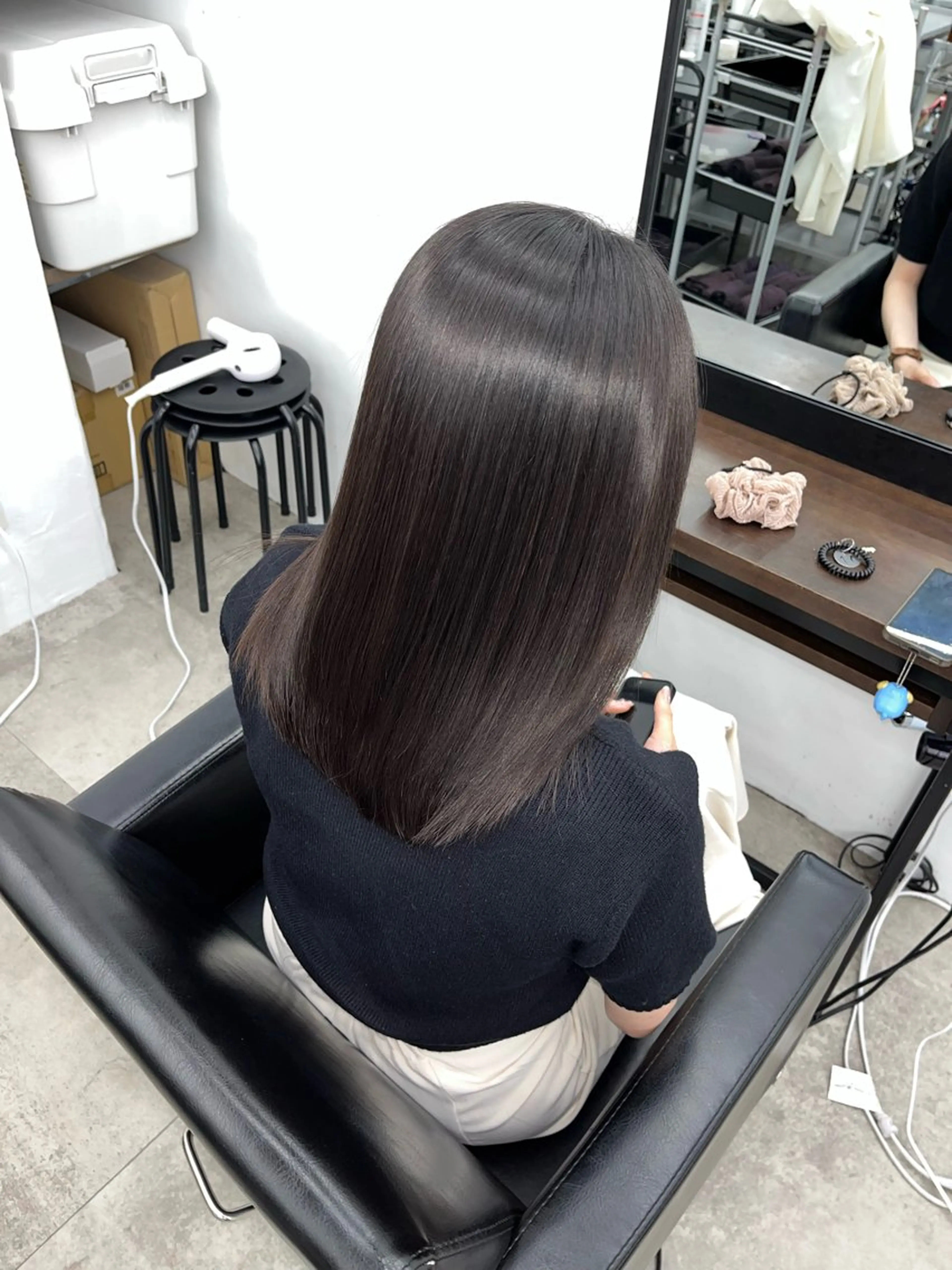 ミディアム 縮毛矯正 髪質改善/艶髪特化 /透明感✨️こうめいのヘアスタイル